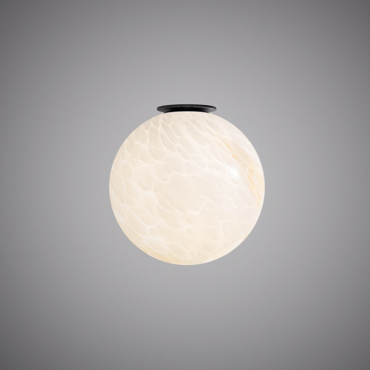 Pearl 9-inch Matte Black Dimmable Flush Mount Ceiling Light