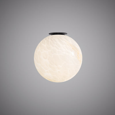 Pearl 9-inch Matte Black Dimmable Flush Mount Ceiling Light