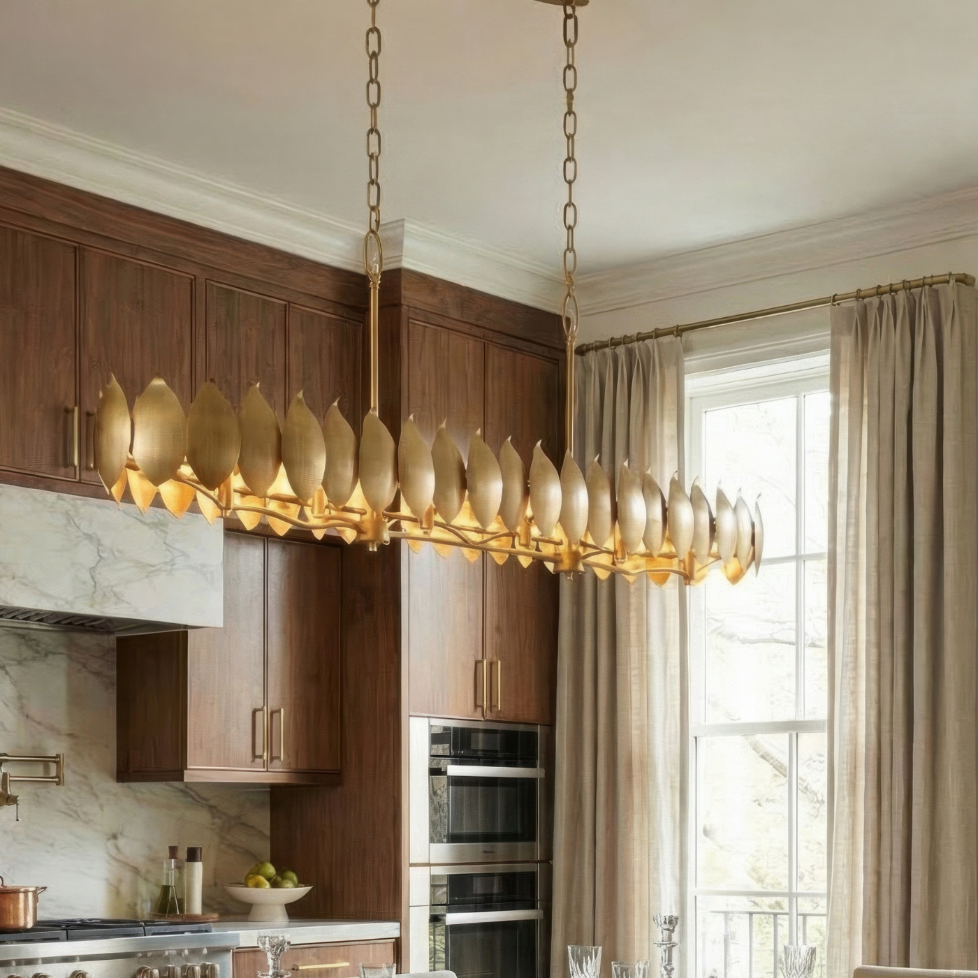 Petal Reign 8 Light Linear Pendants