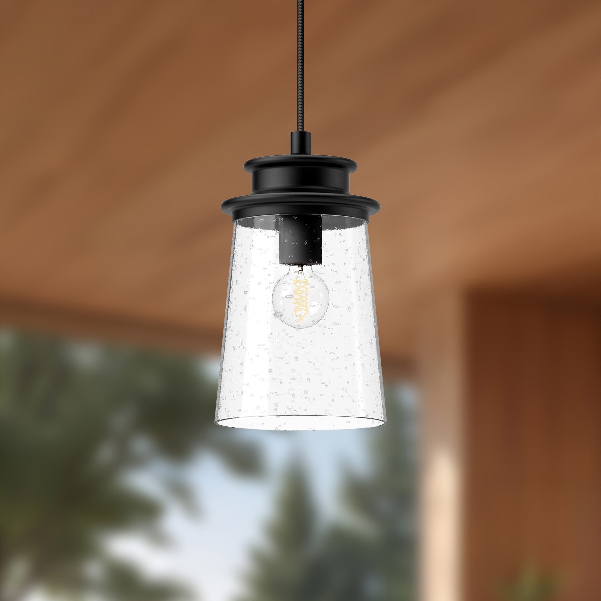 Quincy 6-in Steel Outdoor Pendant