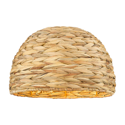 Woven Rattan 12-Inch Dome Natural Fiber Shade