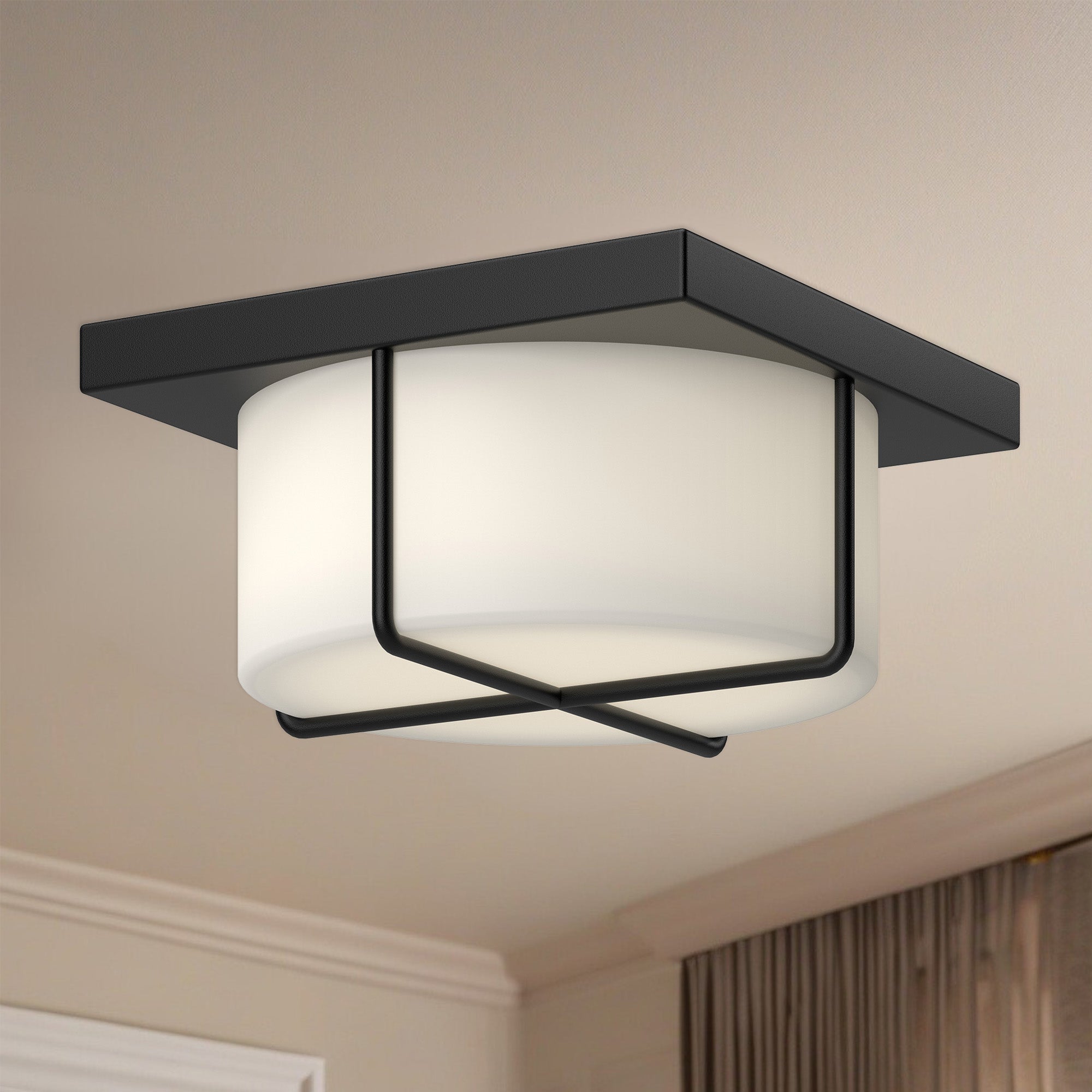 Regalo 10-in Steel Flush Mount