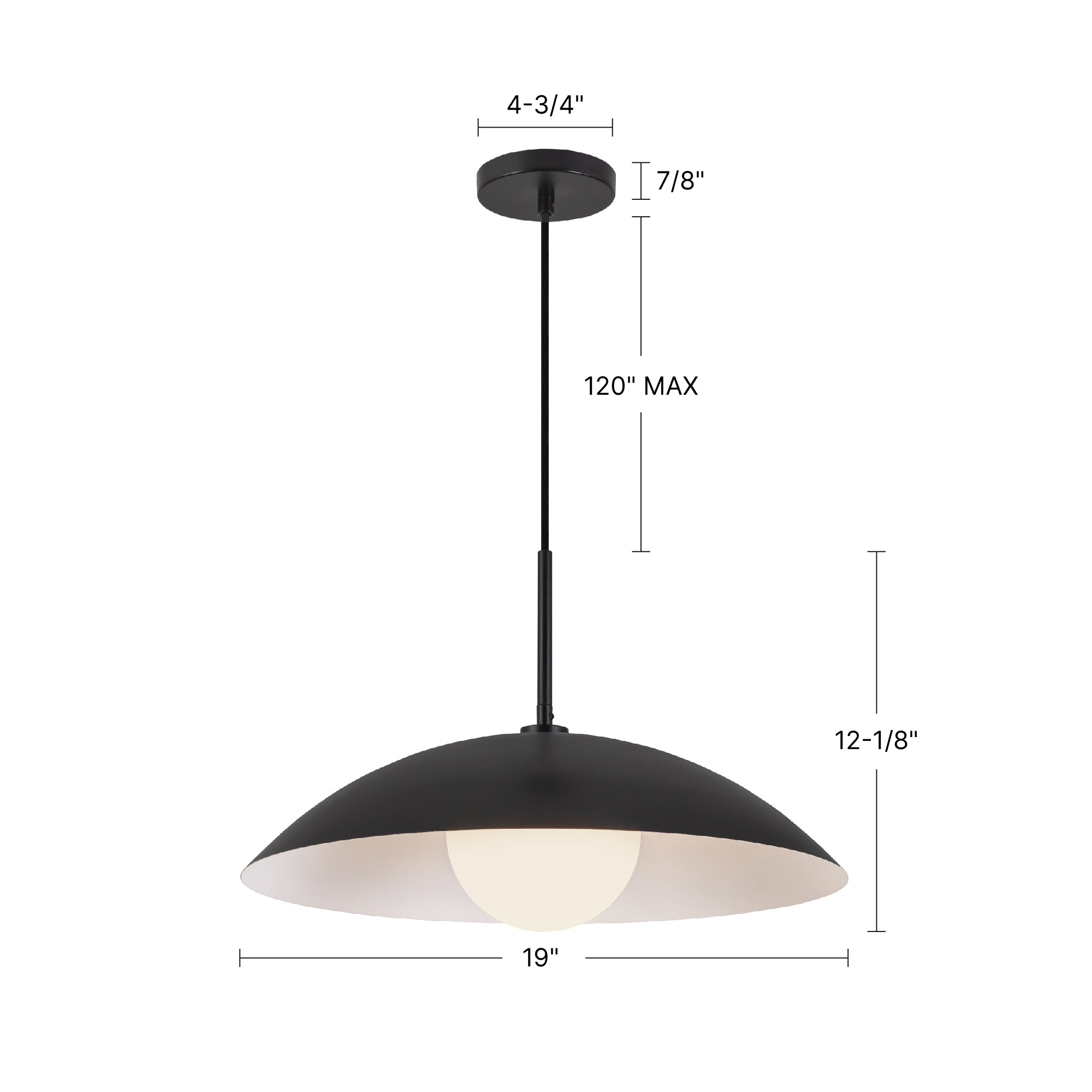 Regent 19-in Steel Pendant