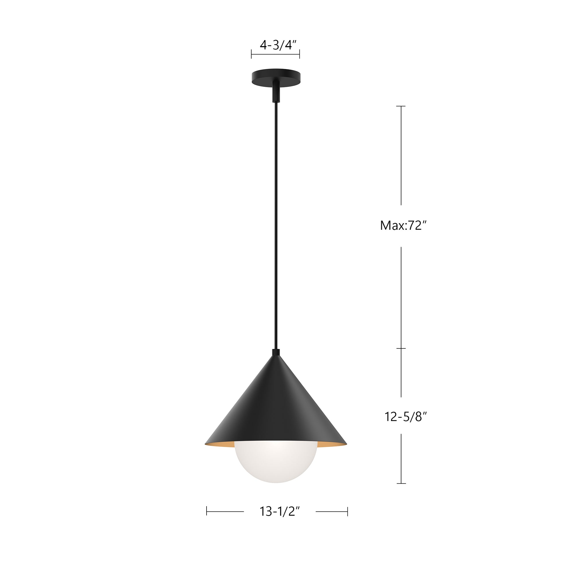 Remy 14-in Steel Pendant