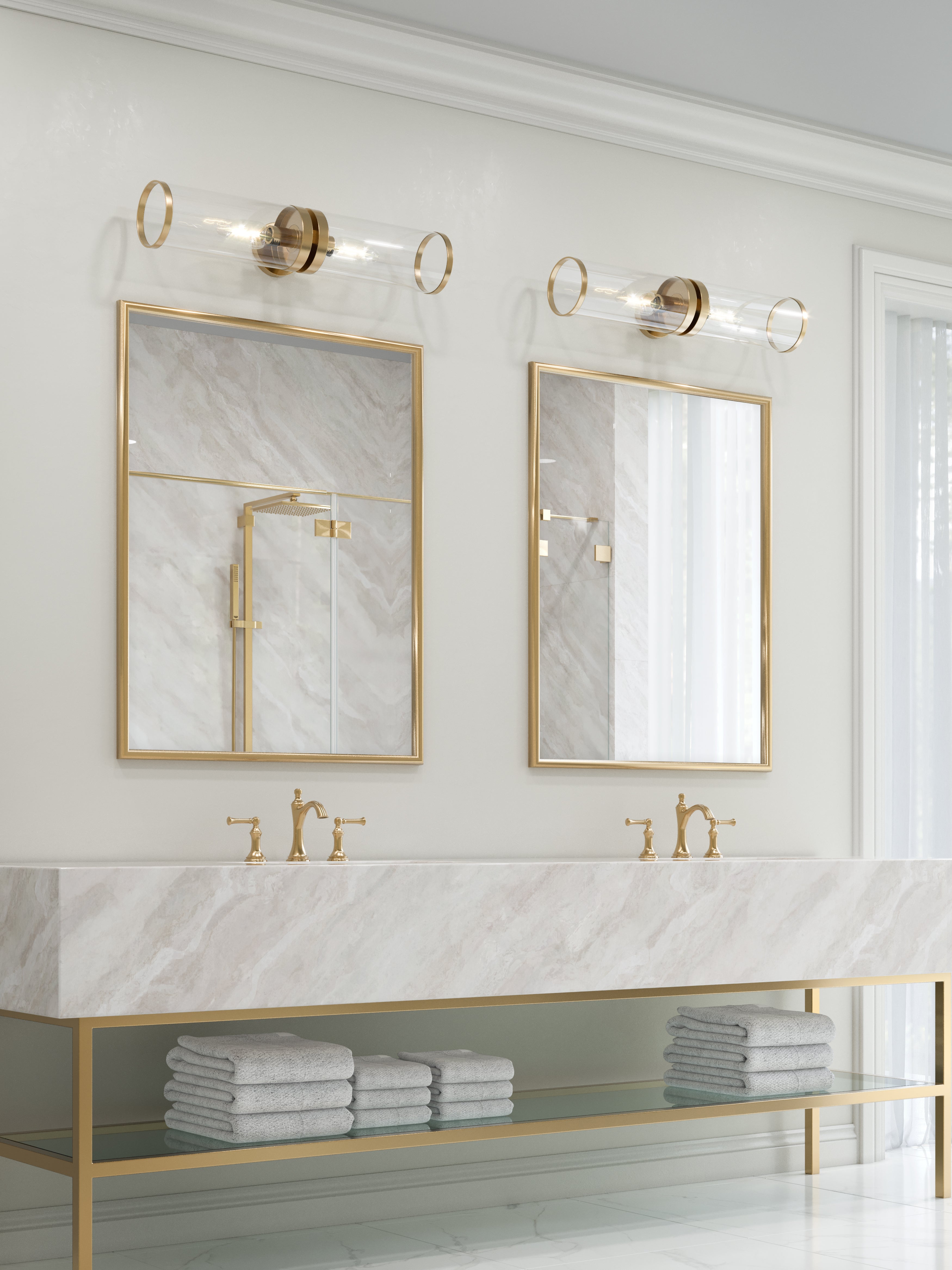 Revolve II 28-in Steel Vanity Light
