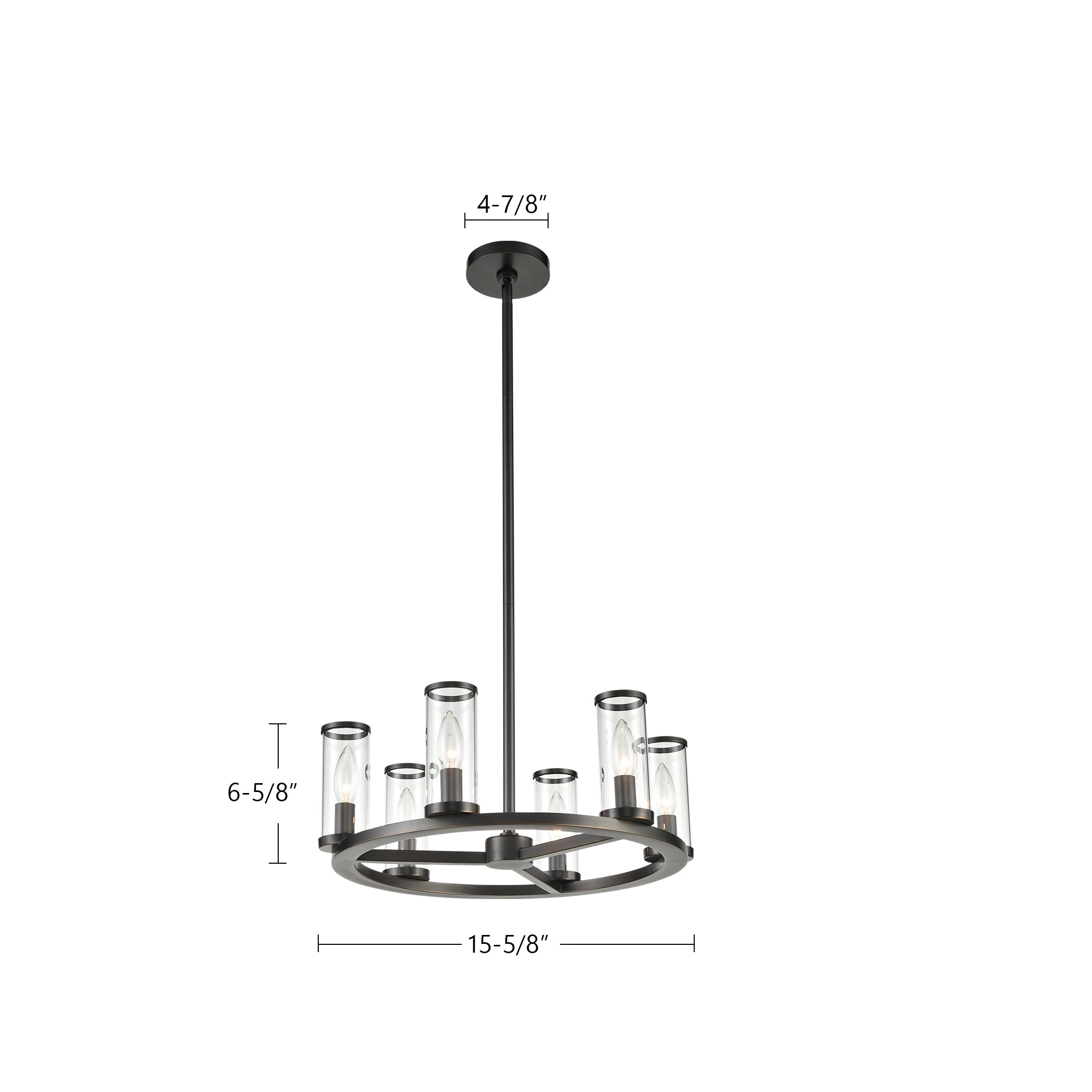 Revolve 19-in Steel Chandelier