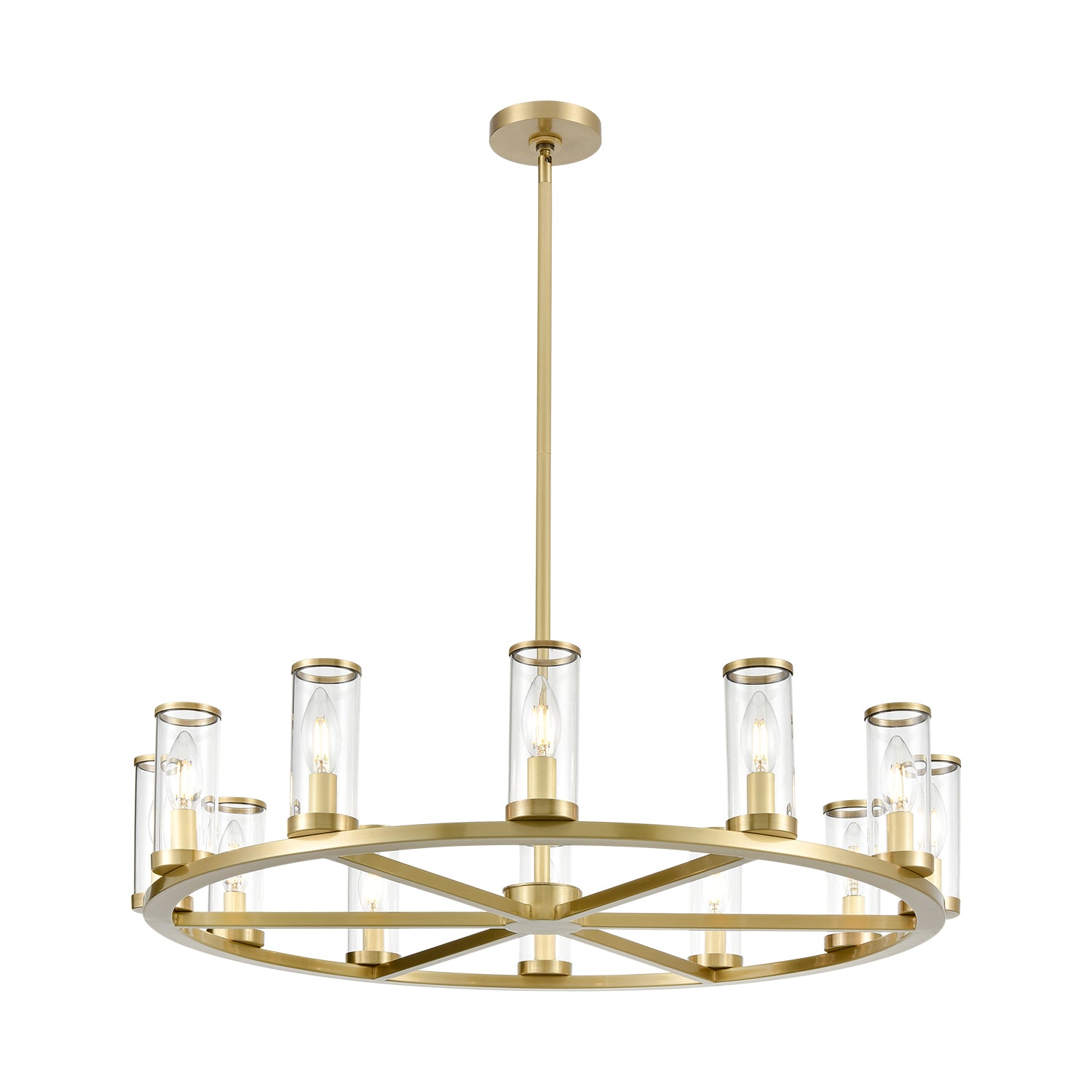 Revolve 33-in Steel Chandelier