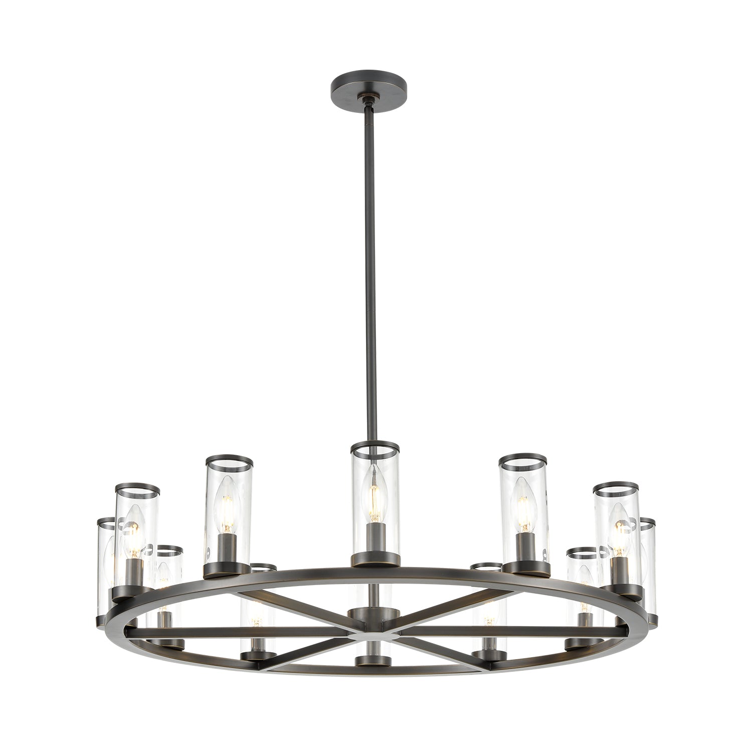 Revolve 33-in Steel Chandelier
