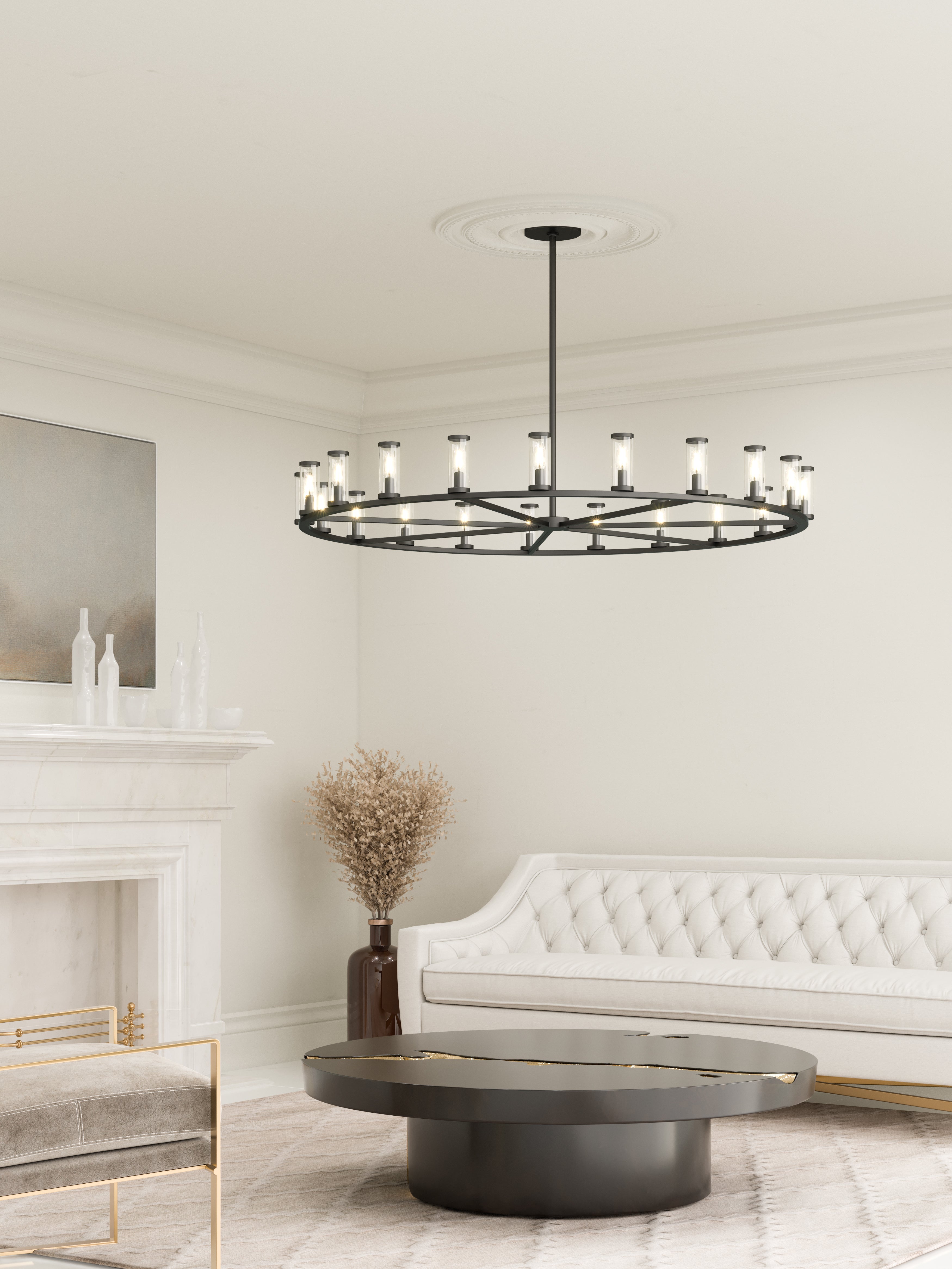 Revolve 61-in Steel Chandelier