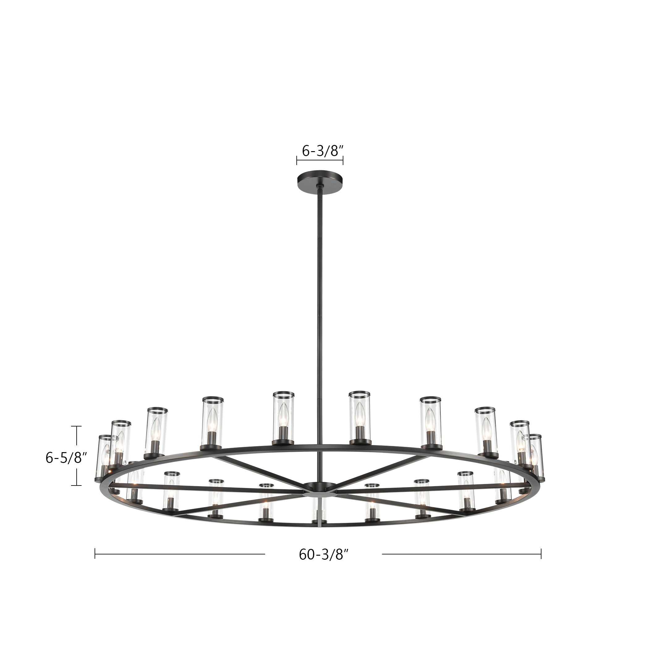 Revolve 61-in Steel Chandelier