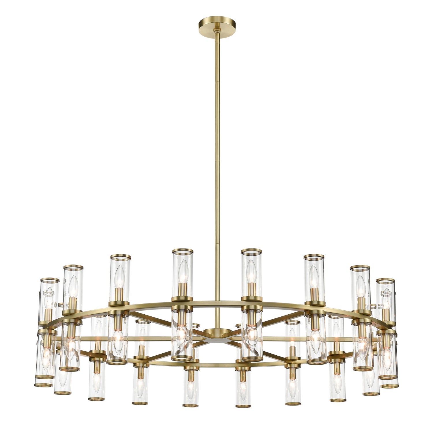 Revolve 48-in 36 Lights Steel Chandelier