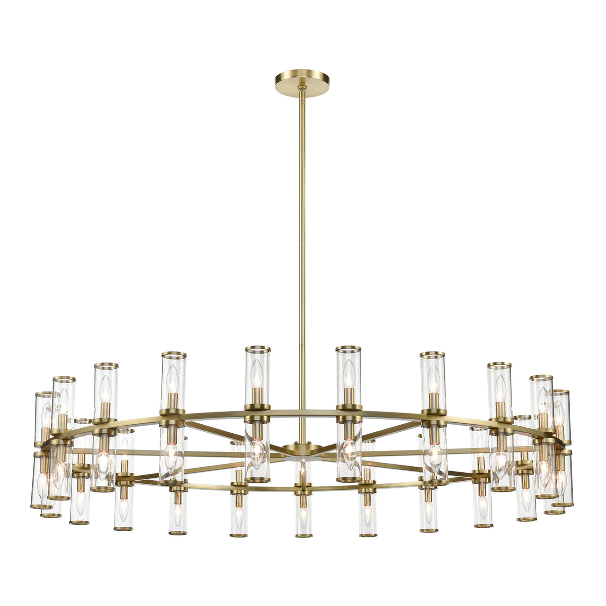 Revolve 61-in 42 Lights Steel Chandelier