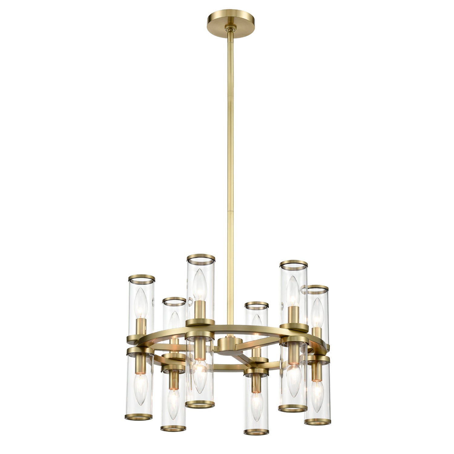 Revolve 19-in 12 Lights Steel Chandelier