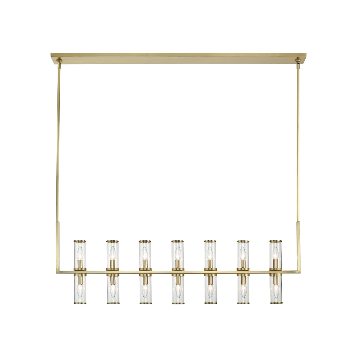 Revolve Clear 14 Lights Linear Pendant