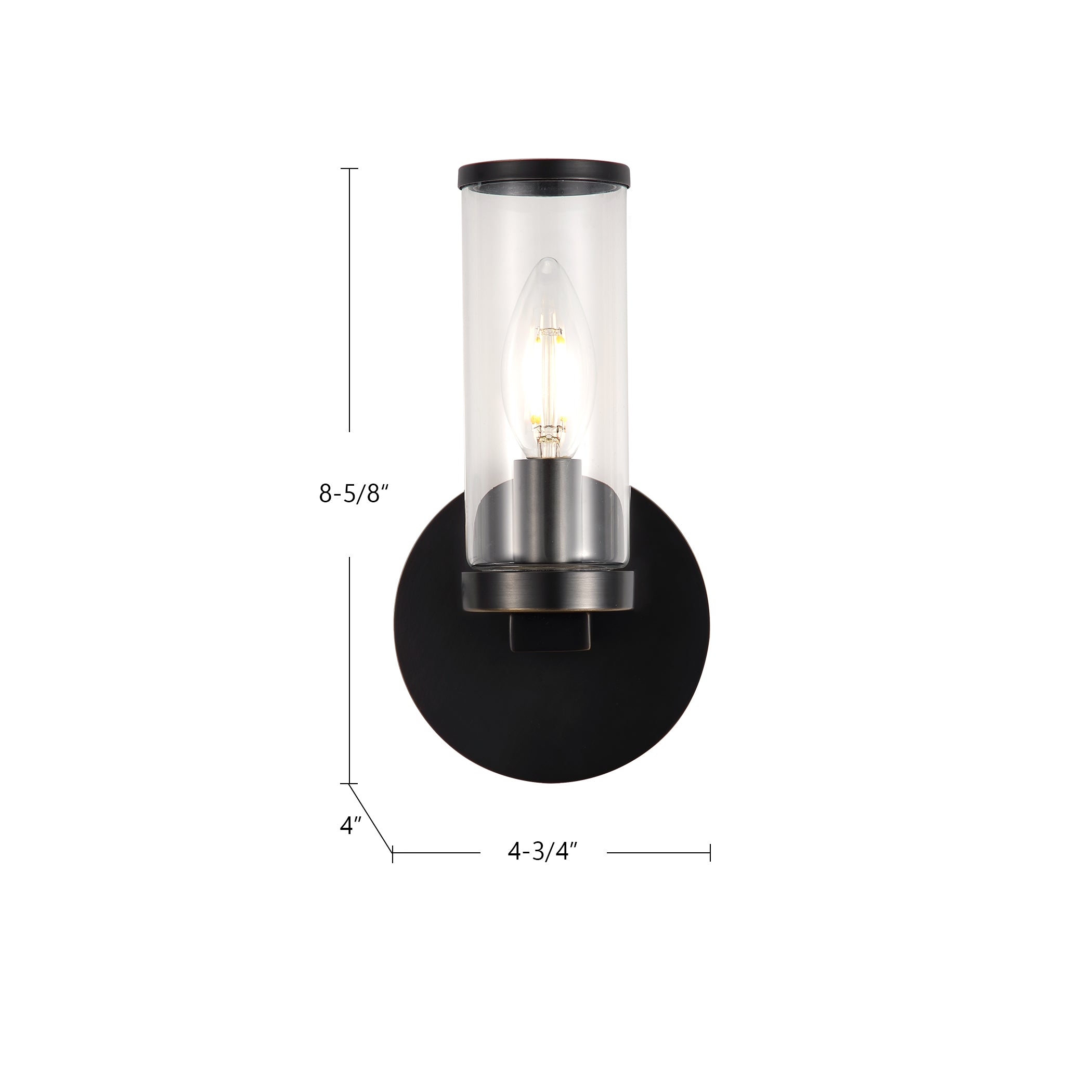 Revolve 8-in Steel Vanity Light