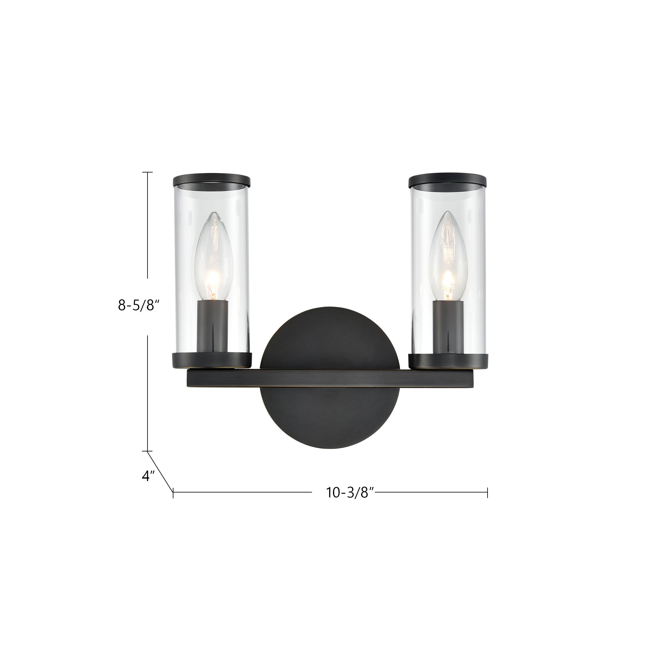Revolve 10-in Steel Vanity Light