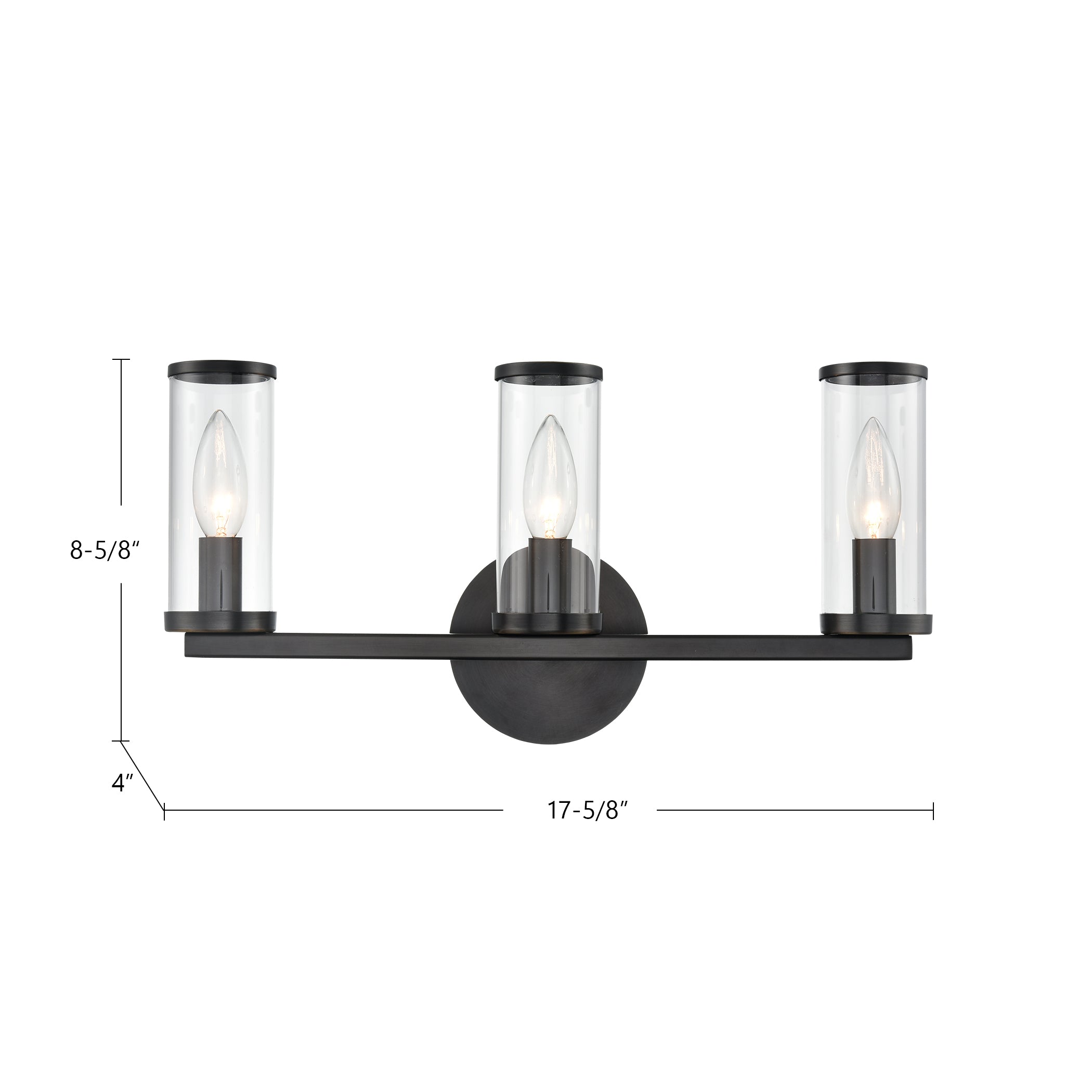 Revolve 17-in Steel Vanity Light