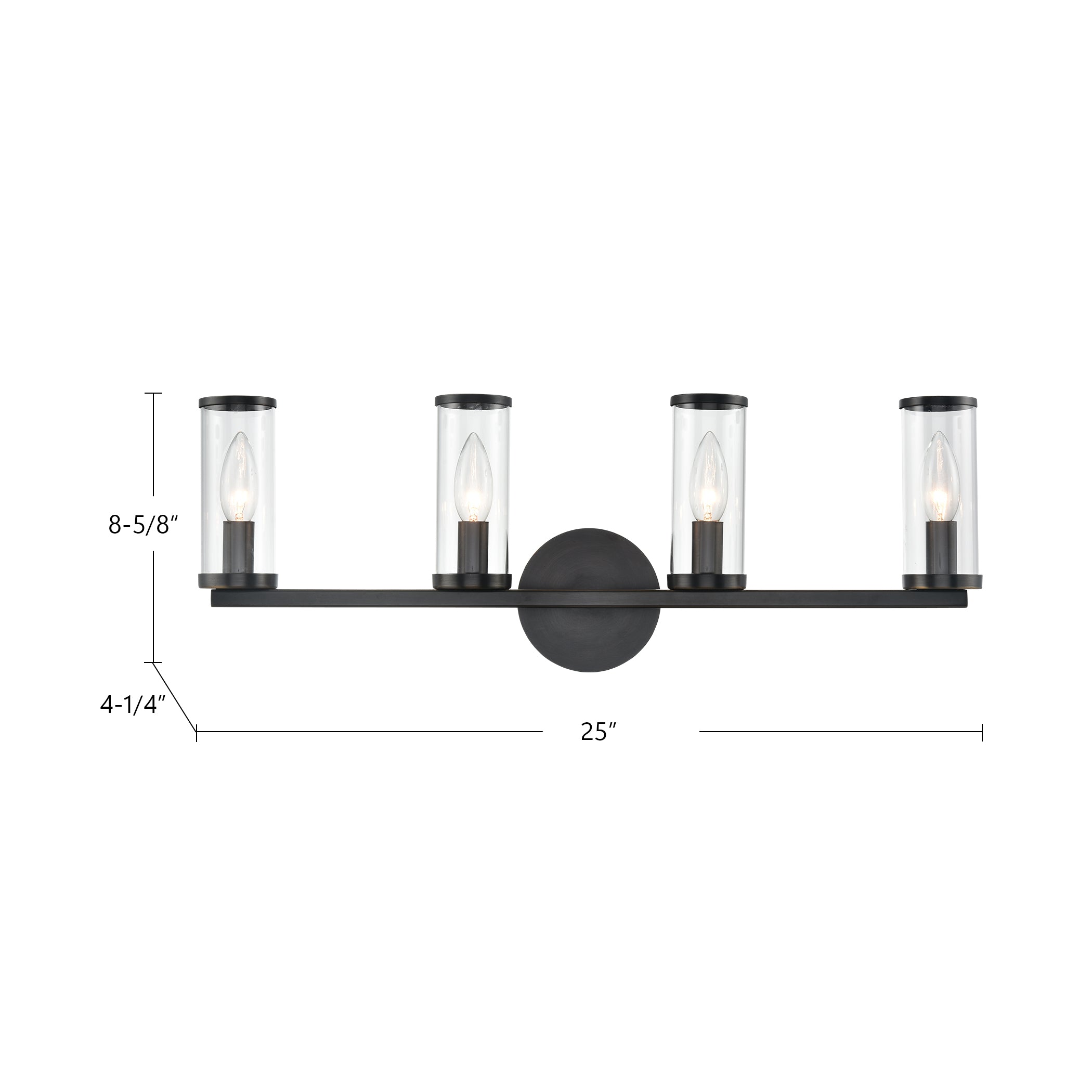 Revolve 25-in Steel Vanity Light