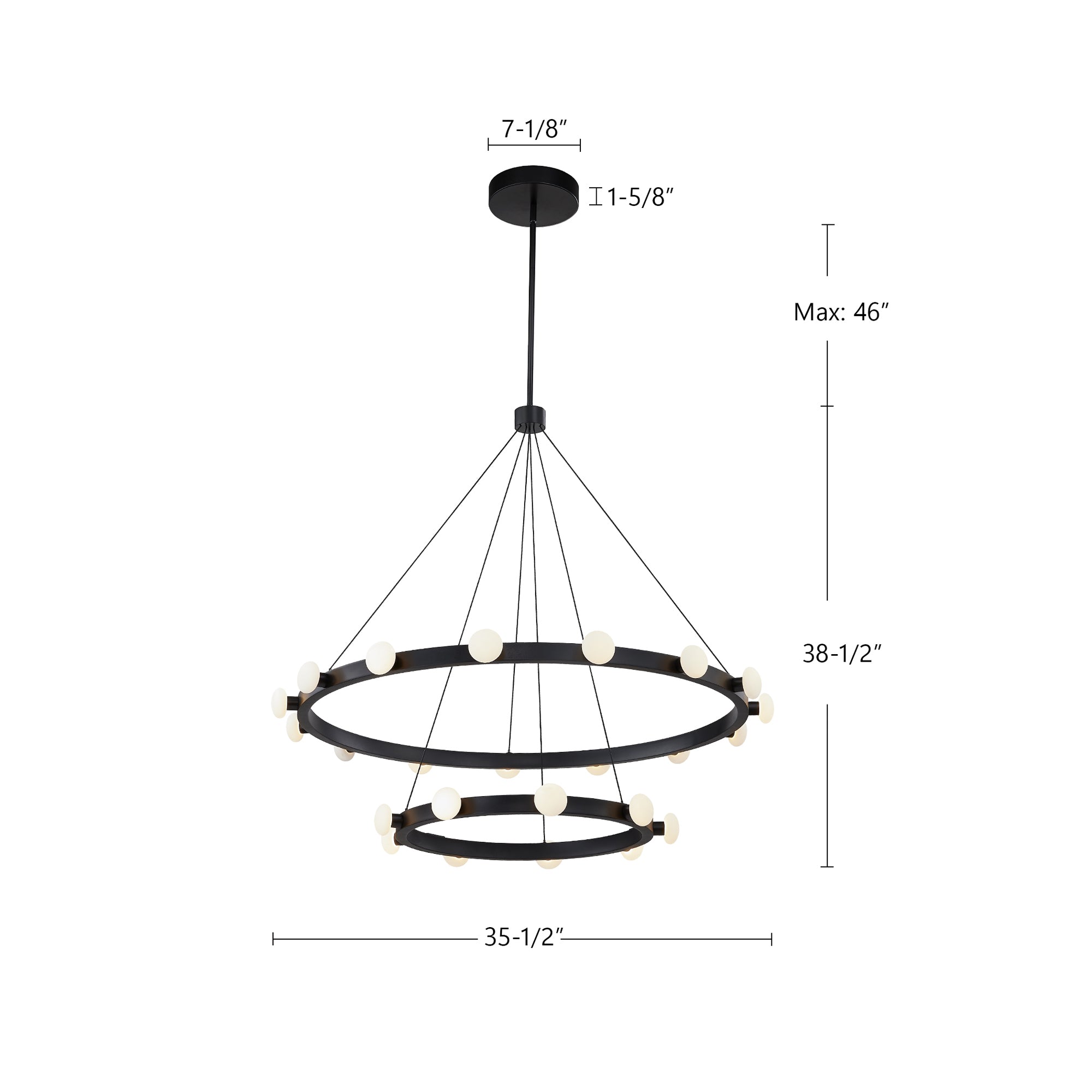 Rezz 36-in Aluminum Chandelier