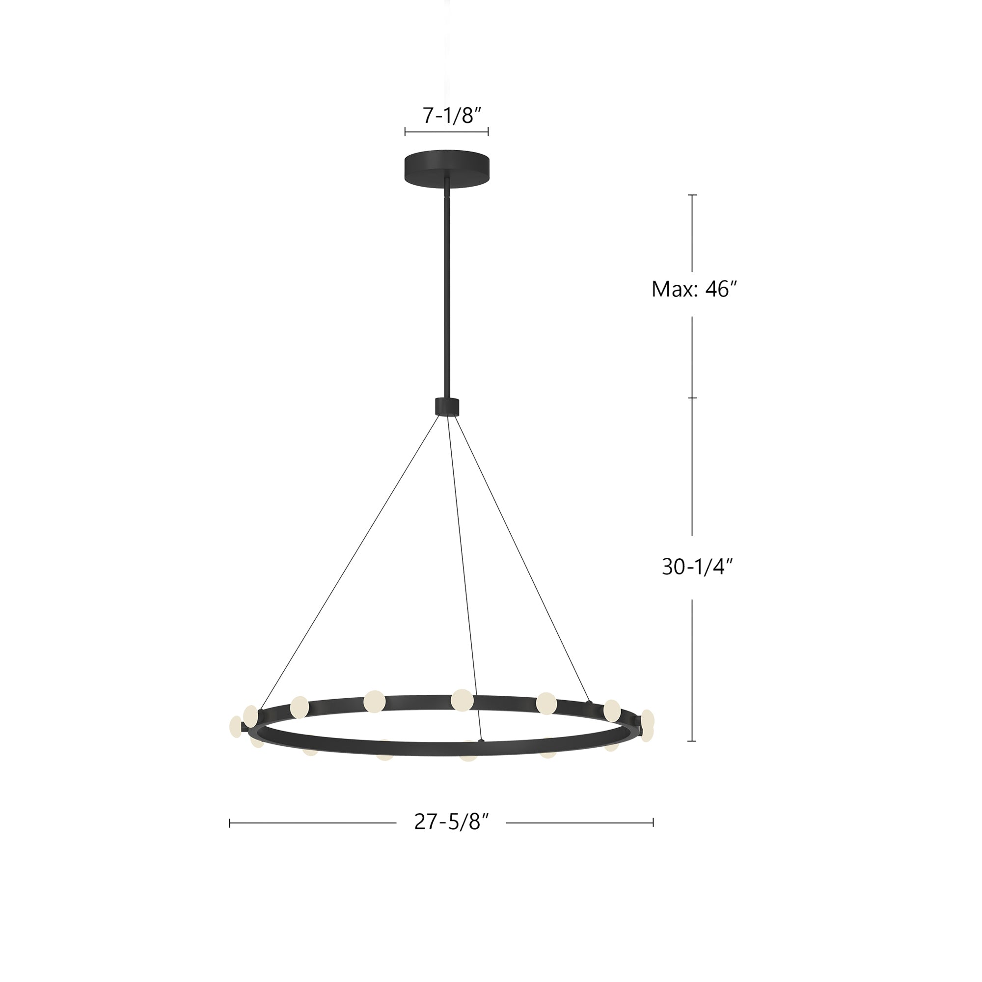 Rezz 28-in Aluminum Pendant