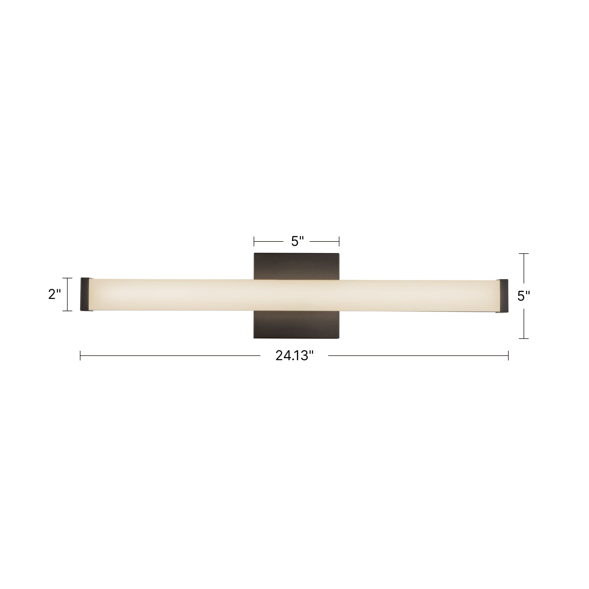 Rico 24-in Aluminum Steel Acrylic Wall Sconce