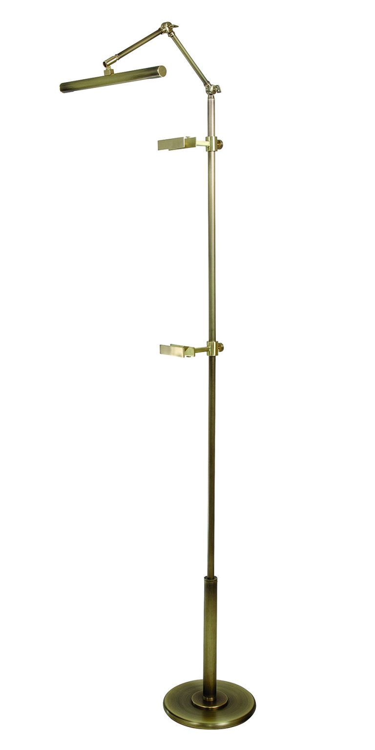 69-inch River North Antique Brass Satin Brass Task Lamp