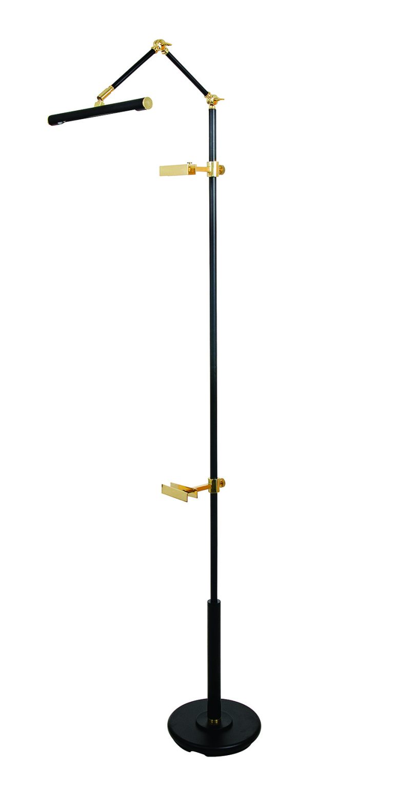 69-inch River North Black Polished Brass Task Lamp