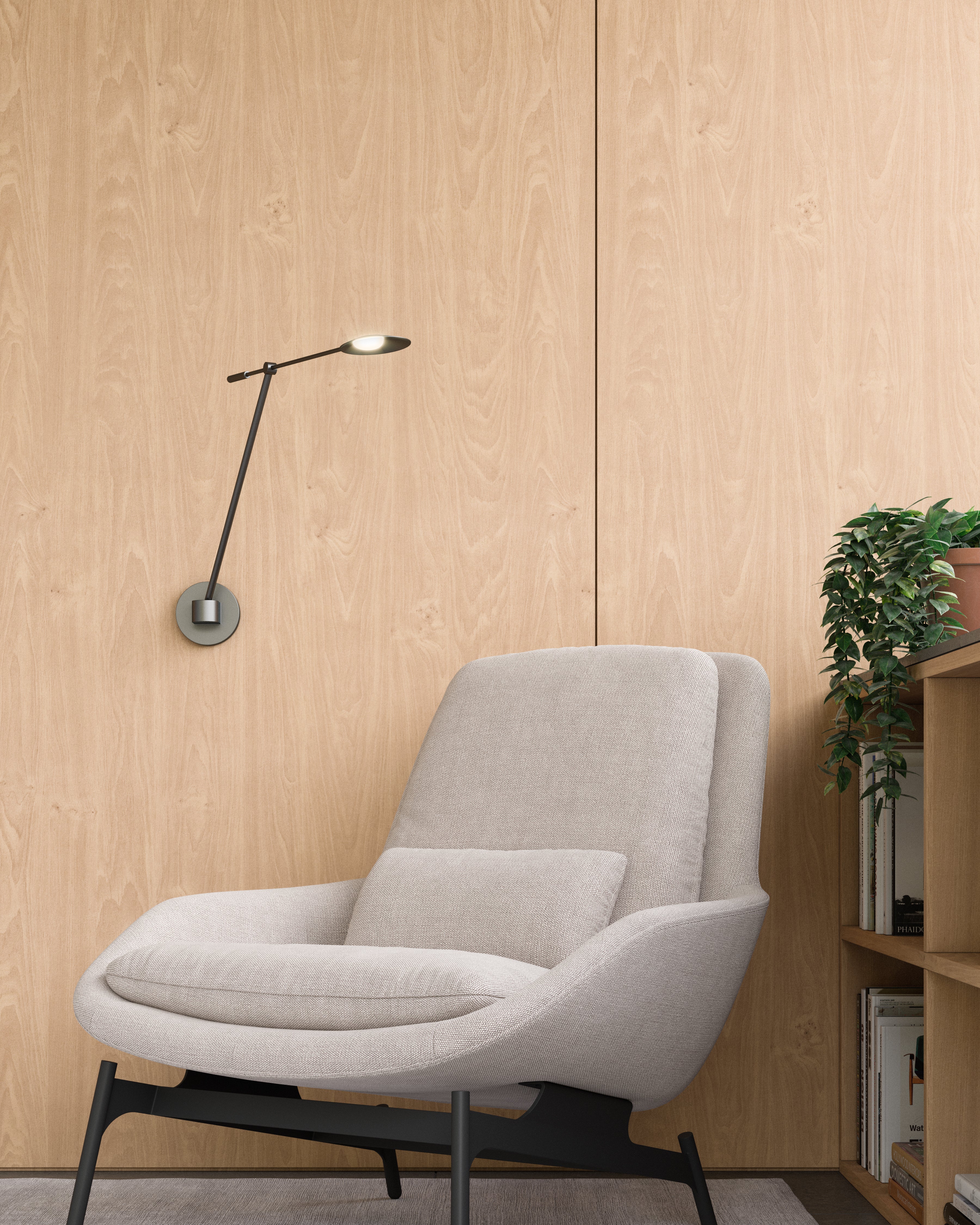 Rotaire 38-in Aluminum Steel Wall Sconce