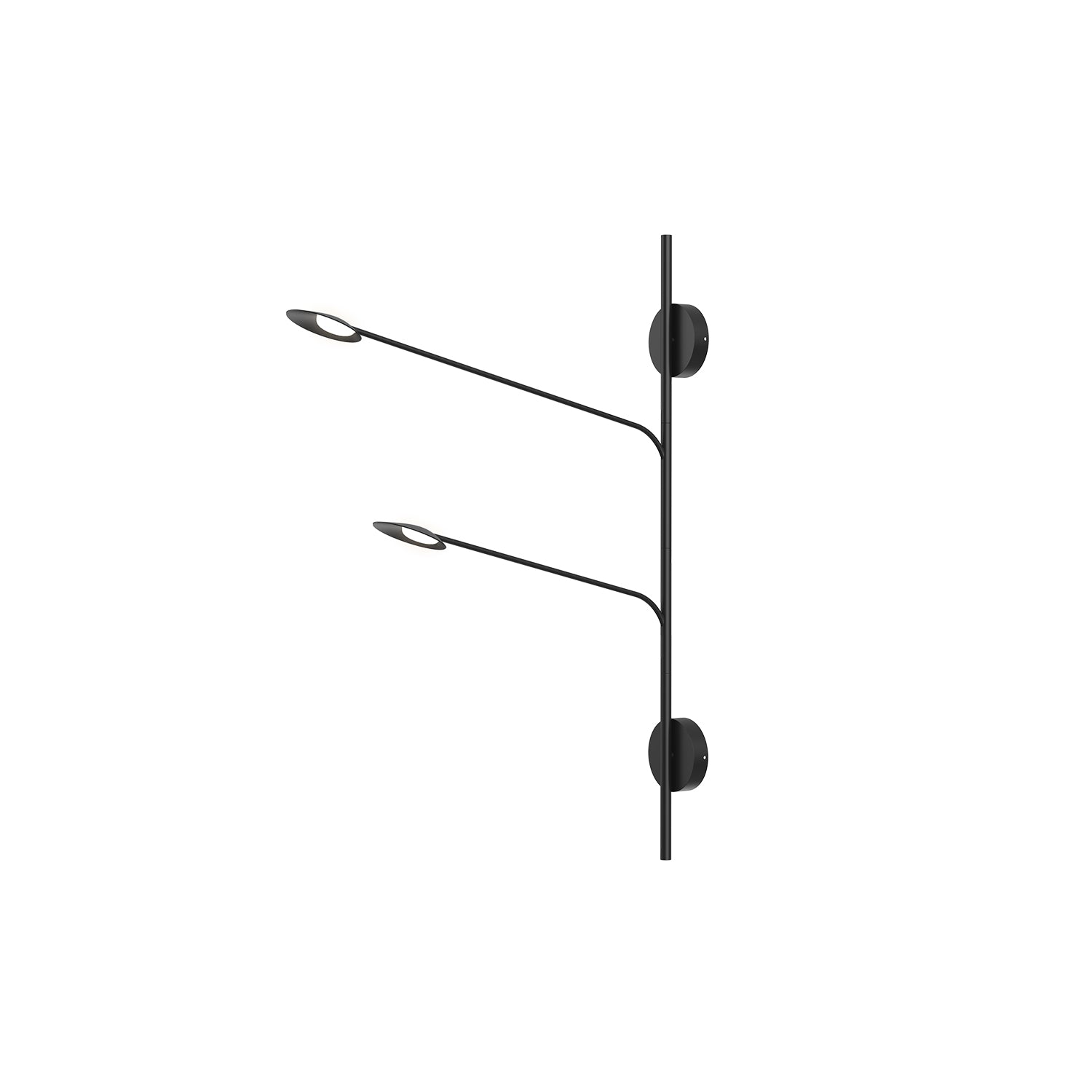 Rotaire 2 Head Aluminum Steel Wall Sconce