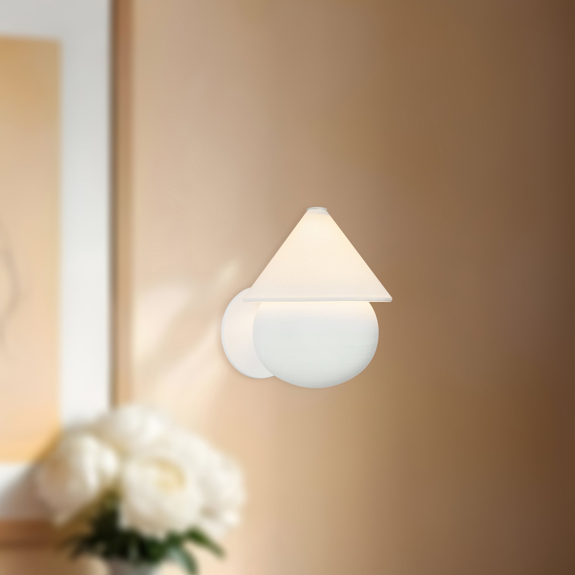 Rowan 9-in Steel Linen Wall Sconce