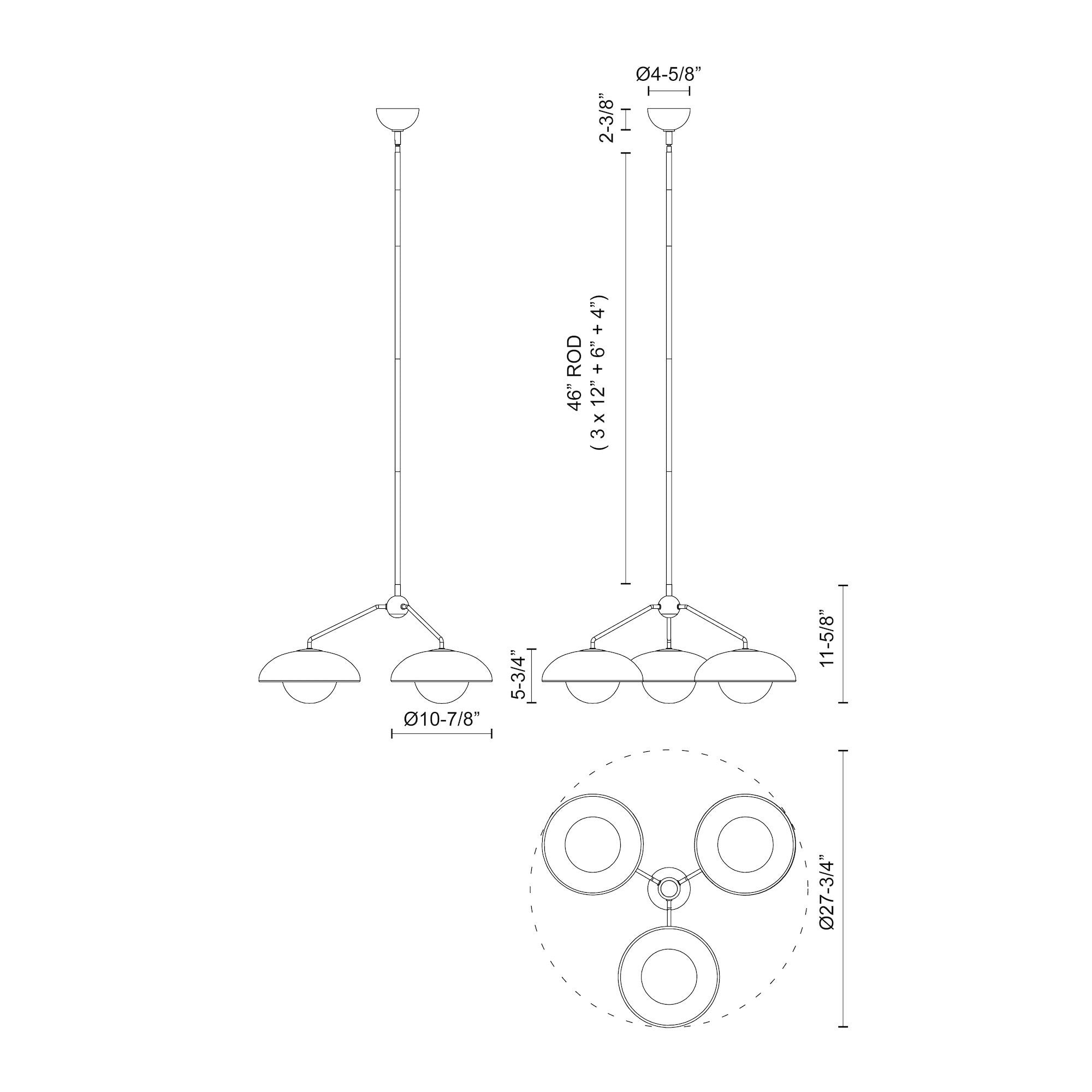 Rubio 28-in Steel Chandelier