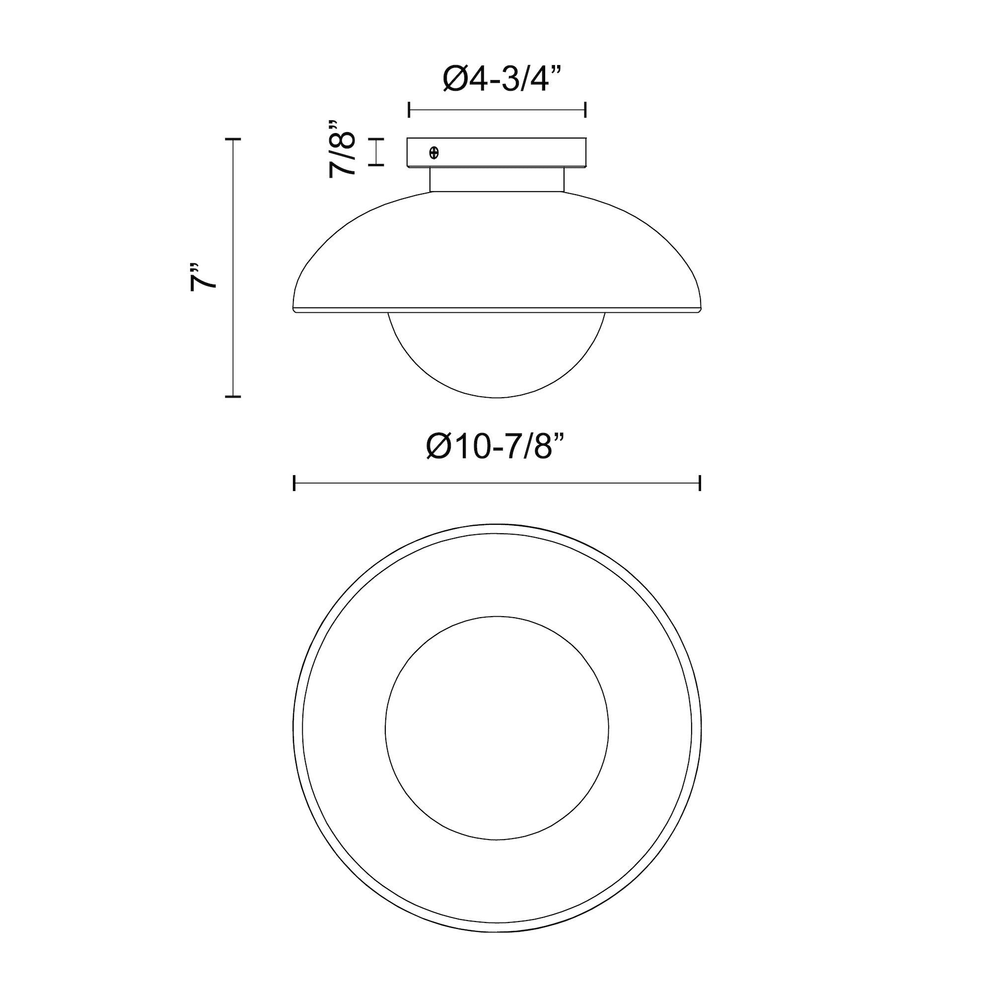 Rubio 12-in Steel Flush Mount