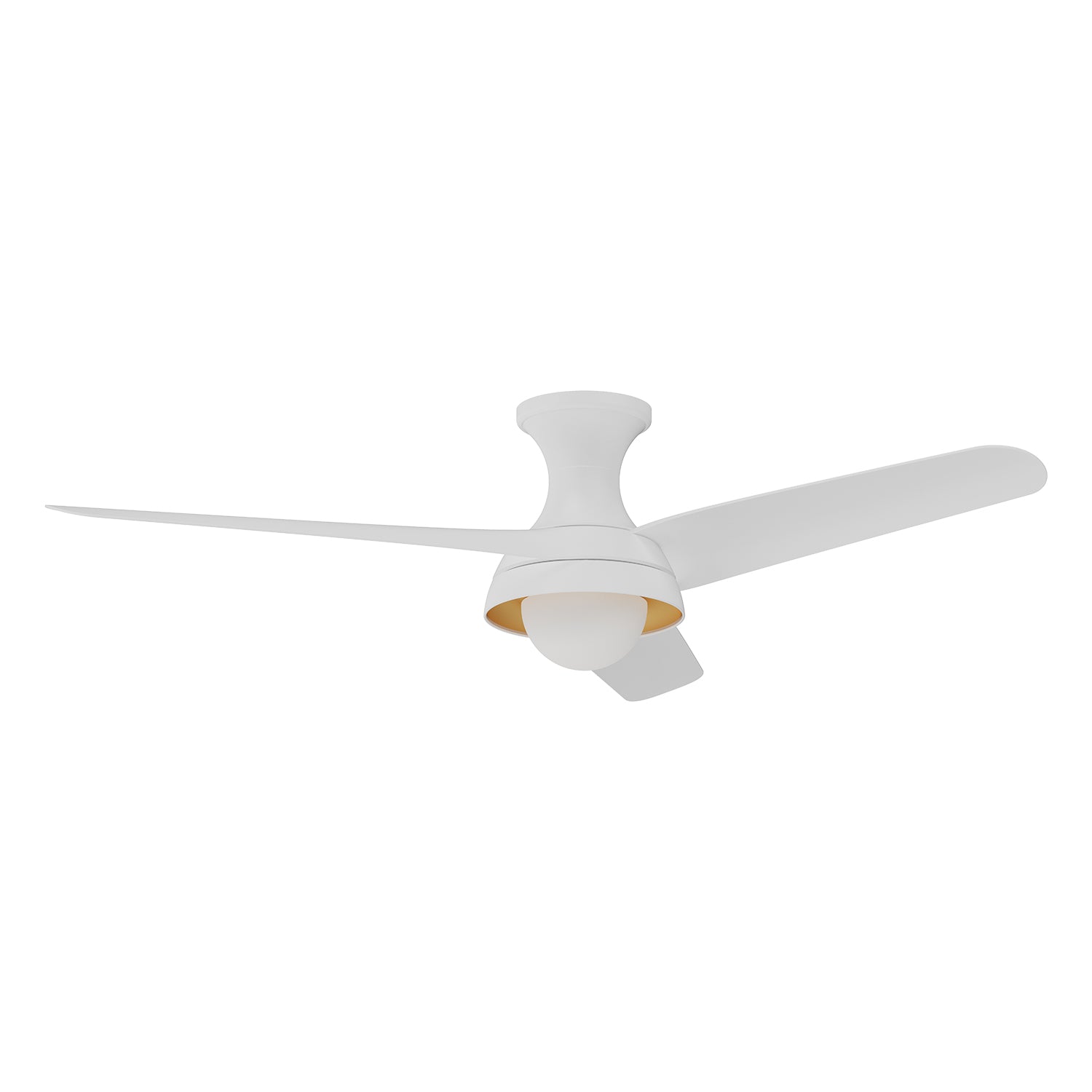 Rubio-H 54-in White Reversible DC LED Ceiling Fan