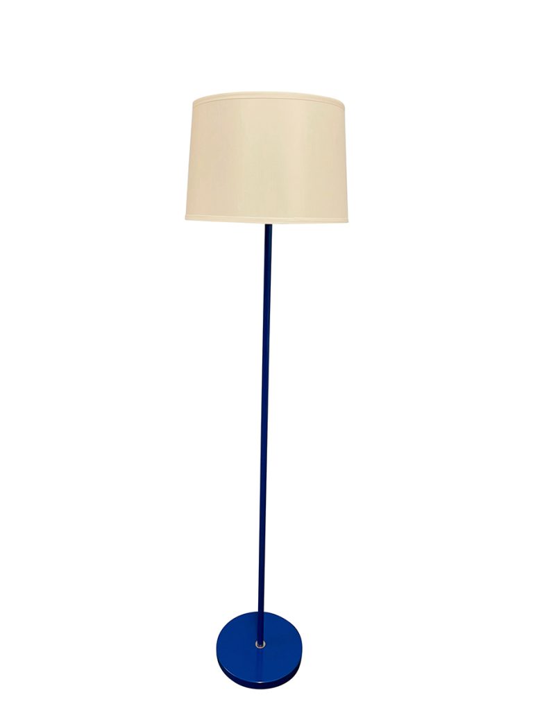 63-inch Sawyer Cobalt Satin Nickel Floor Lamp