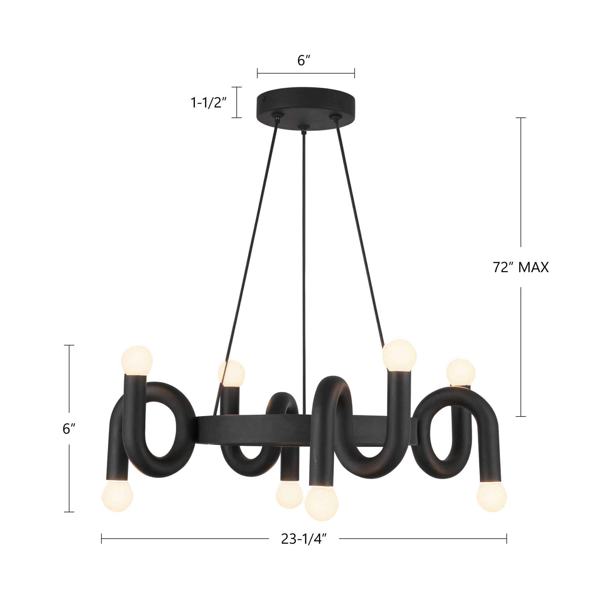 Sadie 23-in Aluminum Chandelier