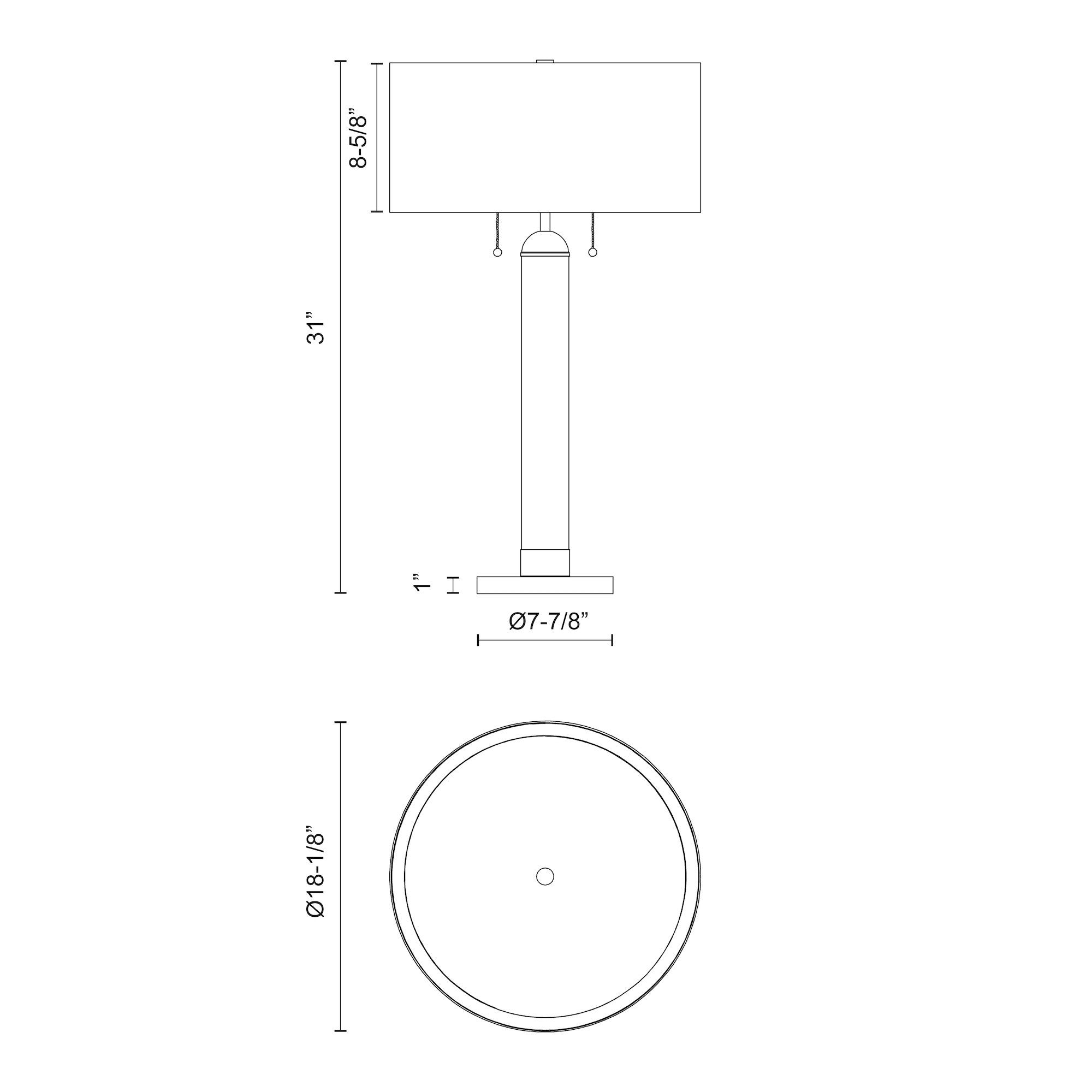 Sasha 18-in Steel Table Lamp