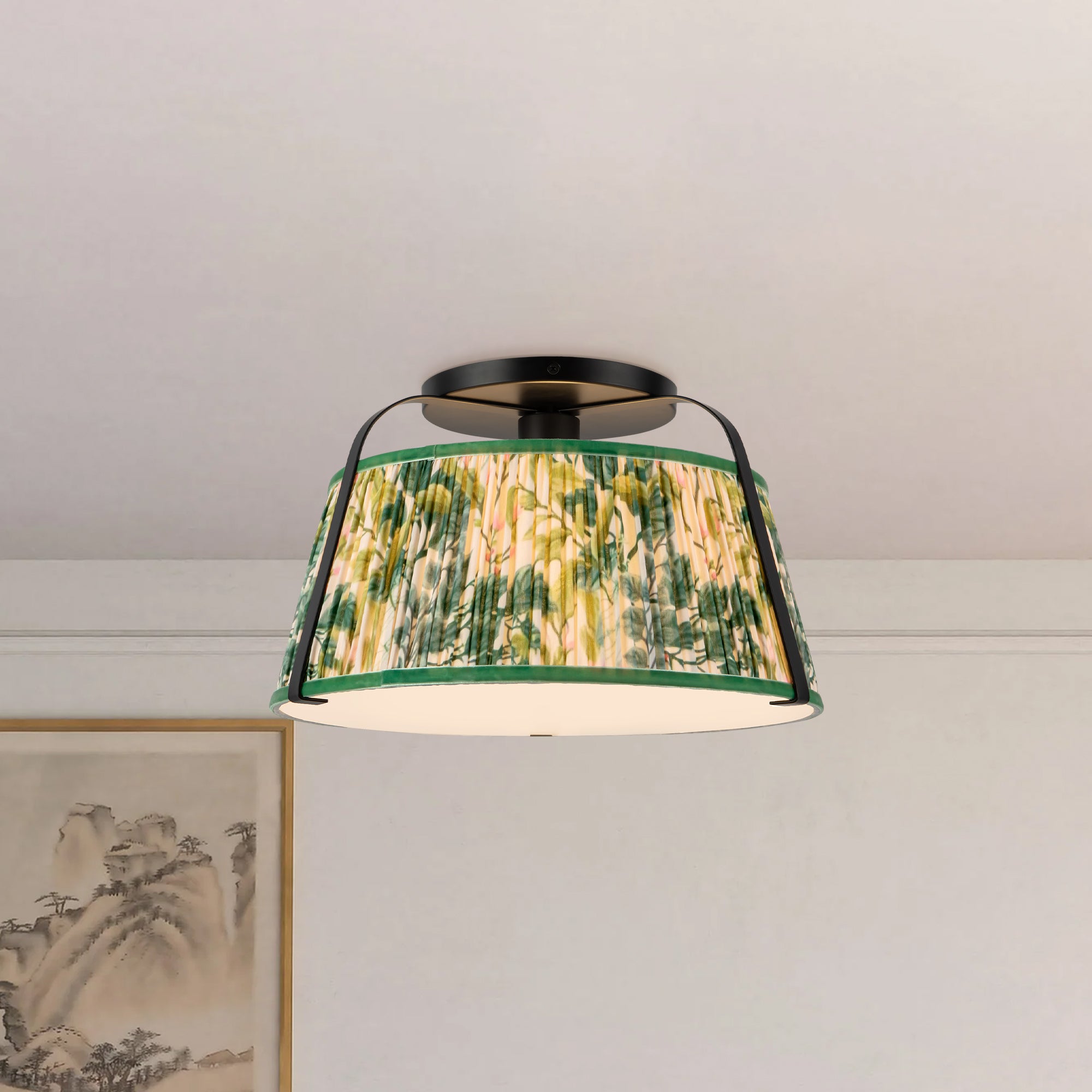 Scout 13-in Steel Semi-Flush Mount