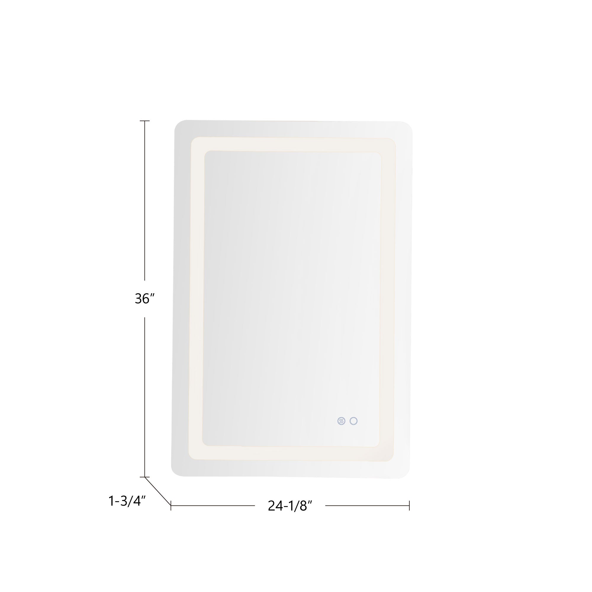 Seneca 24-in Aluminum Led Vanity Mirror