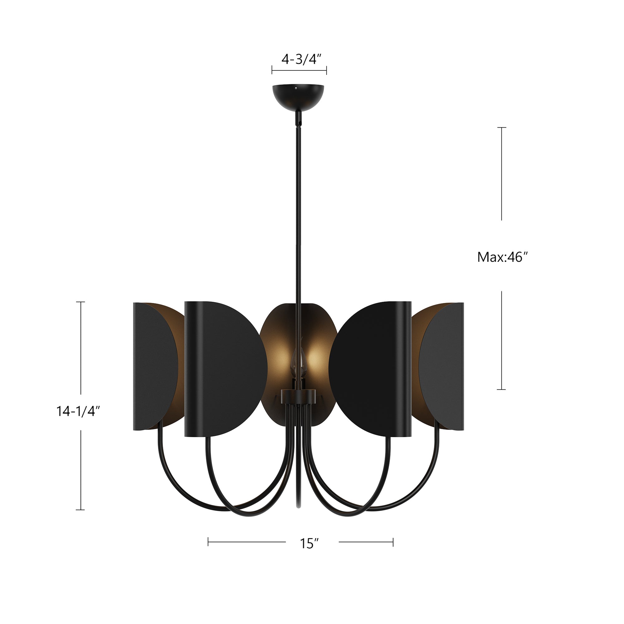 Seno 32-in Steel Chandelier