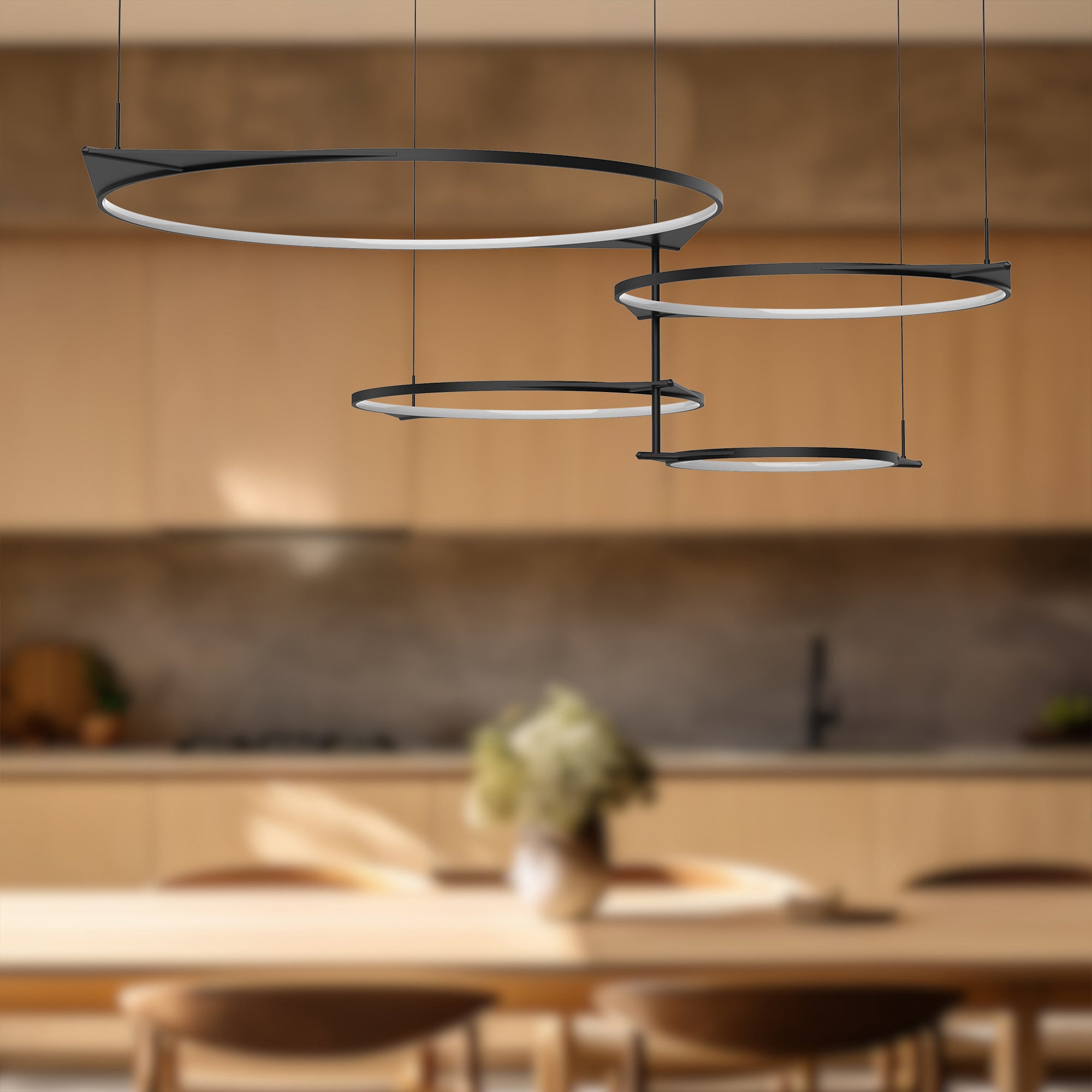 Serif 36-in Aluminum Multi Pendant