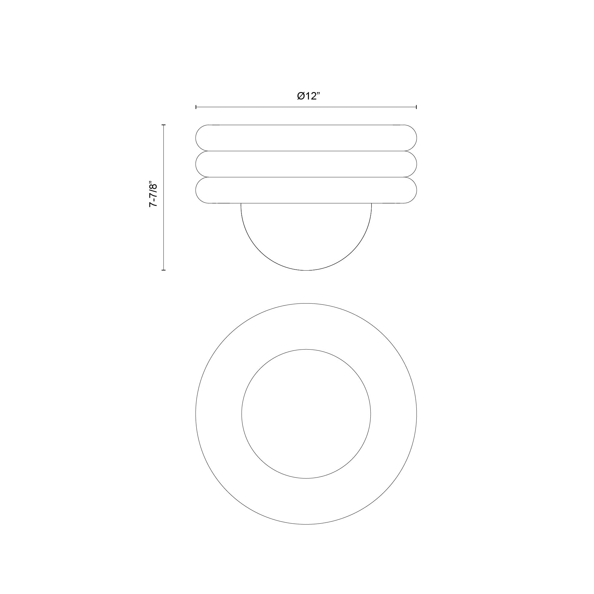 Harvey 12-in Aluminum Semi-Flush Mount