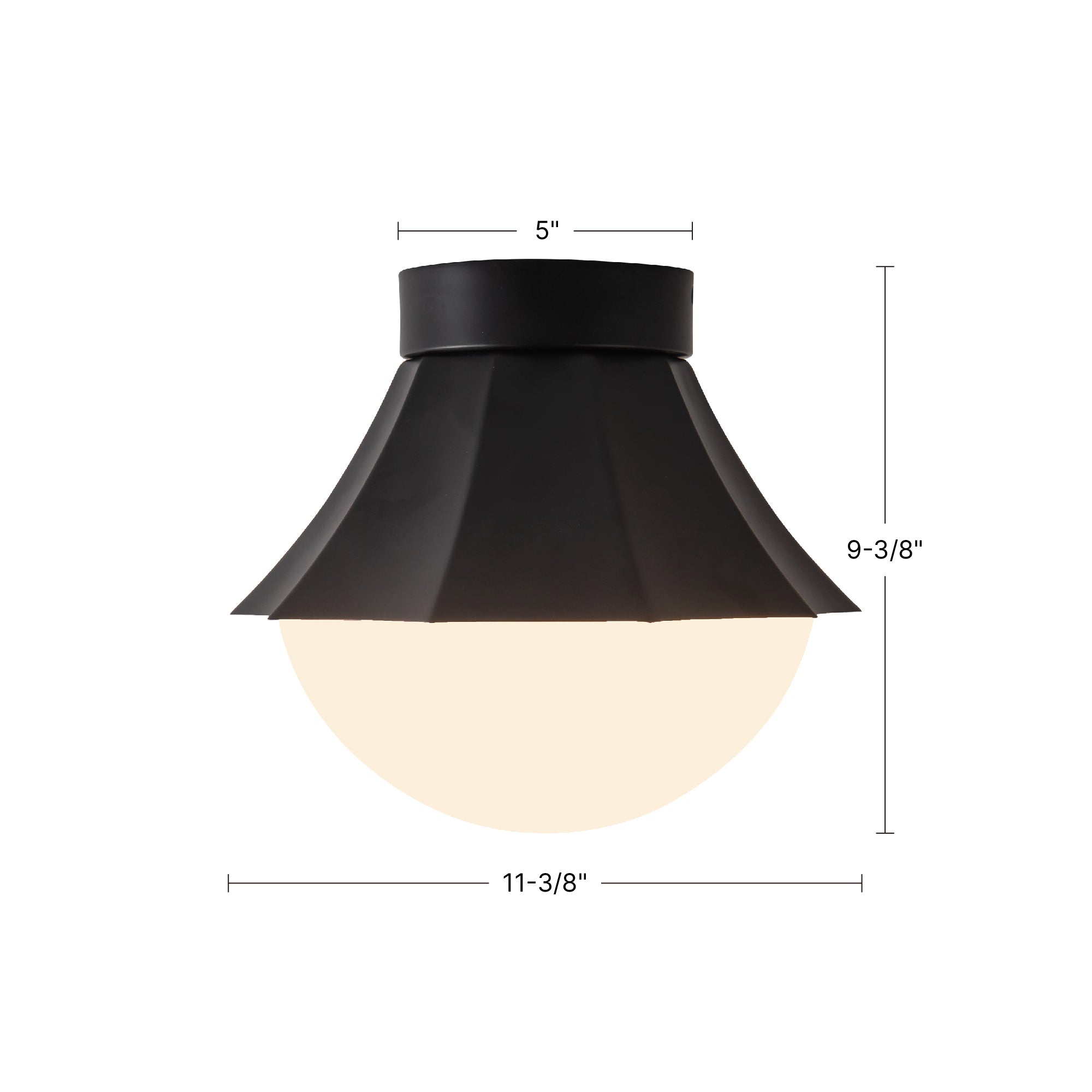 Shelton 12-in Steel Semi-Flush Mount