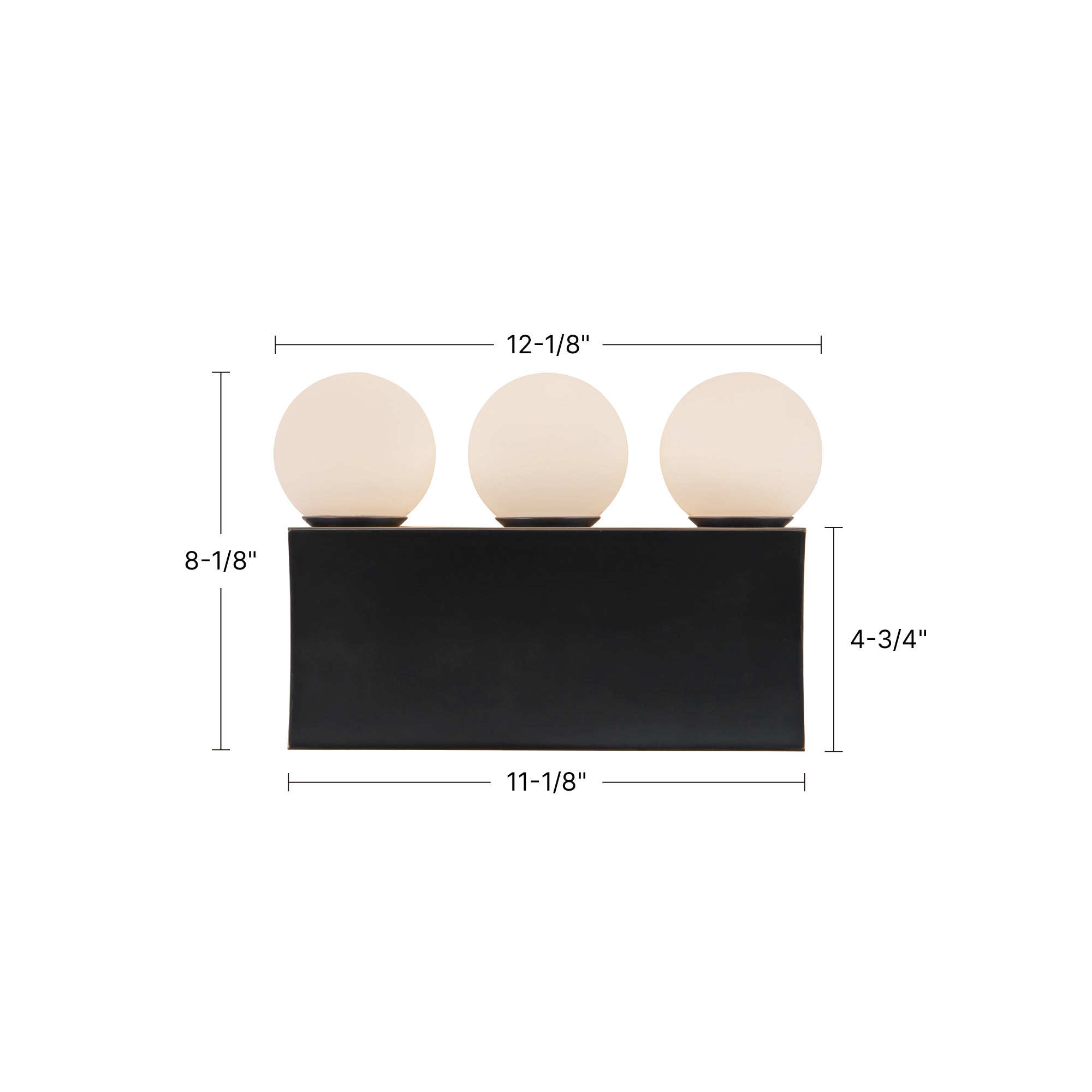 Sinclair 12-in Steel Vanity Light