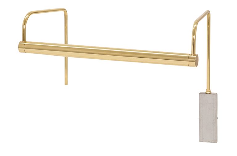 15-inch Slim-Line Polished Brass Plug-In Picture Light