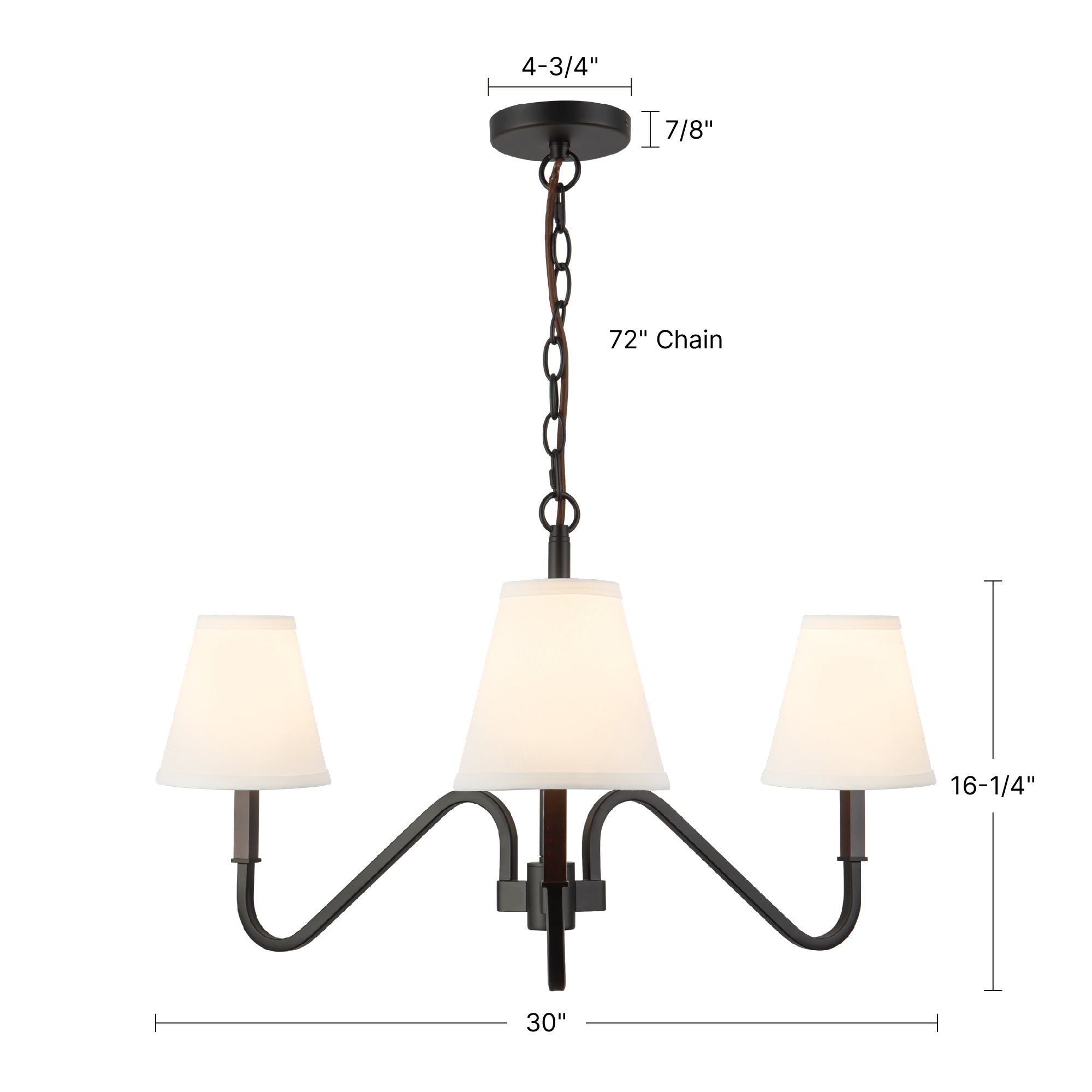 Sloan 30-in Steel Chandelier
