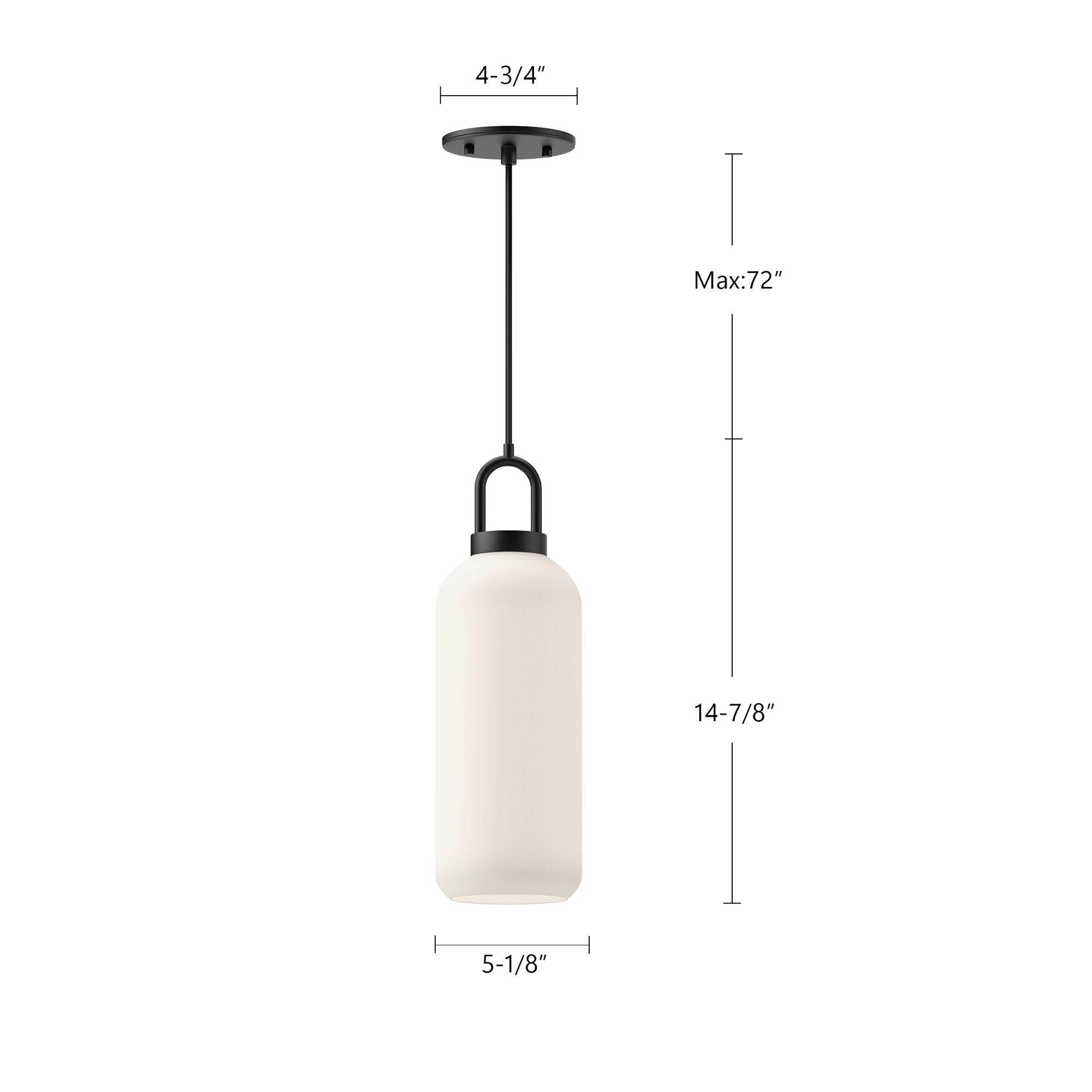 Soji 5-in Steel Pendant