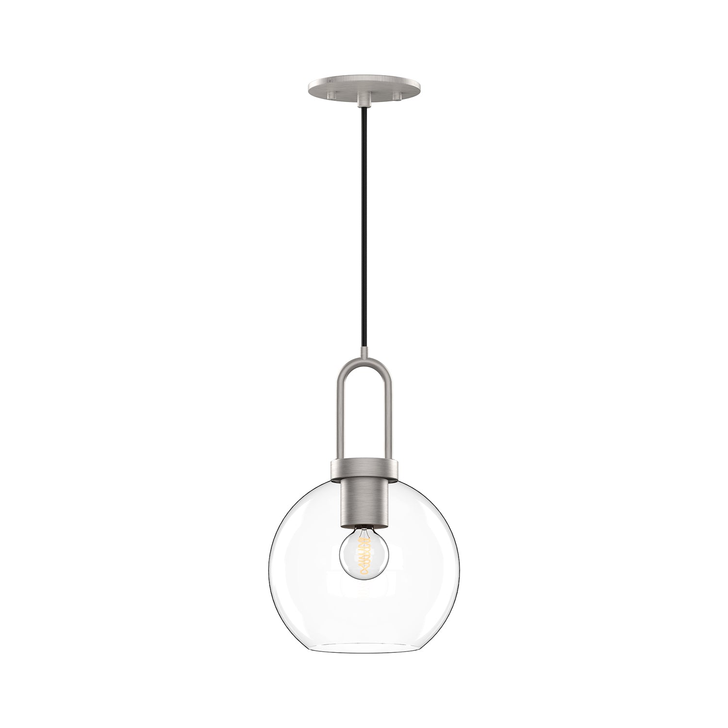 Soji 8-in Clear Glass Mini Socket Pendant