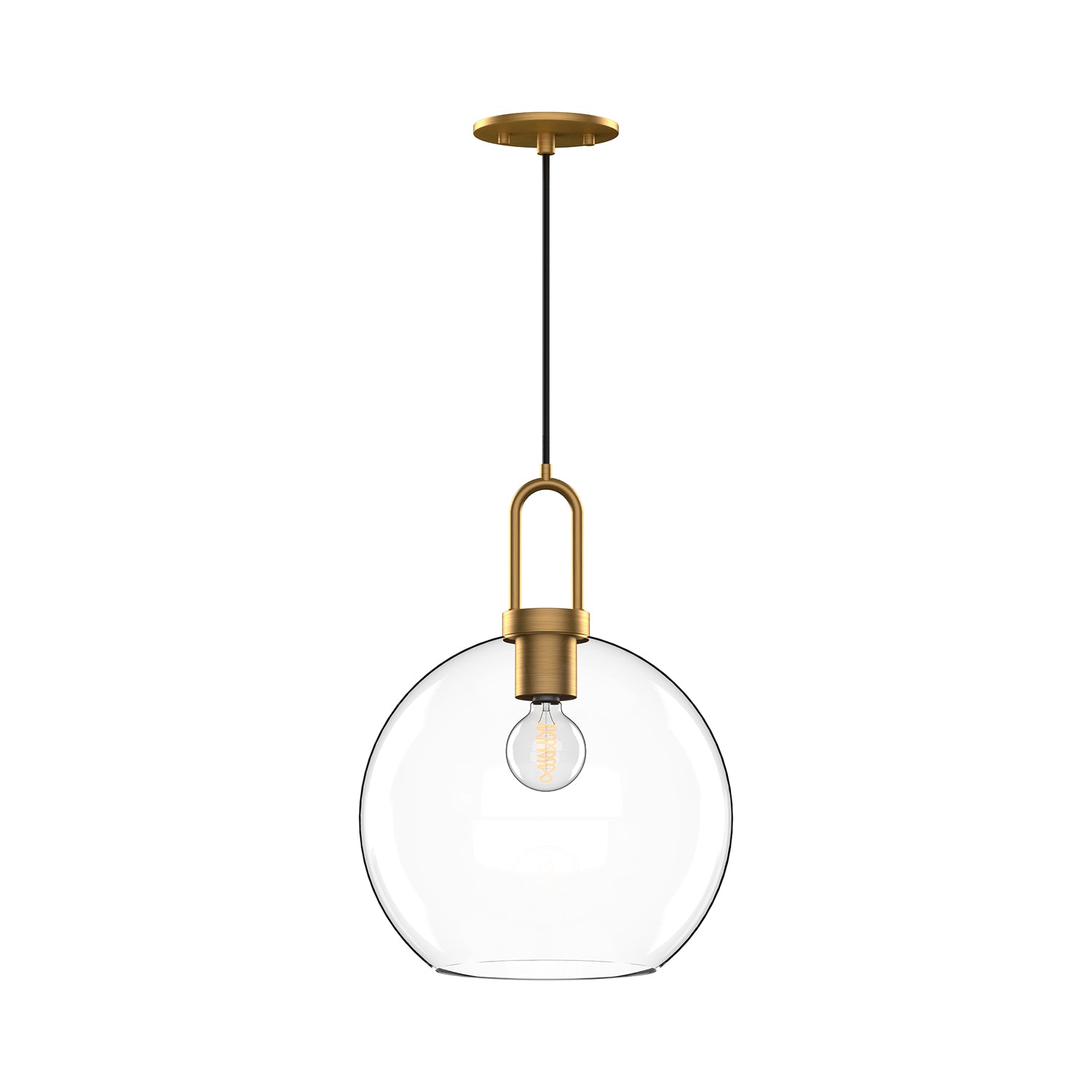 Soji 10-in Clear Glass Socket Pendant