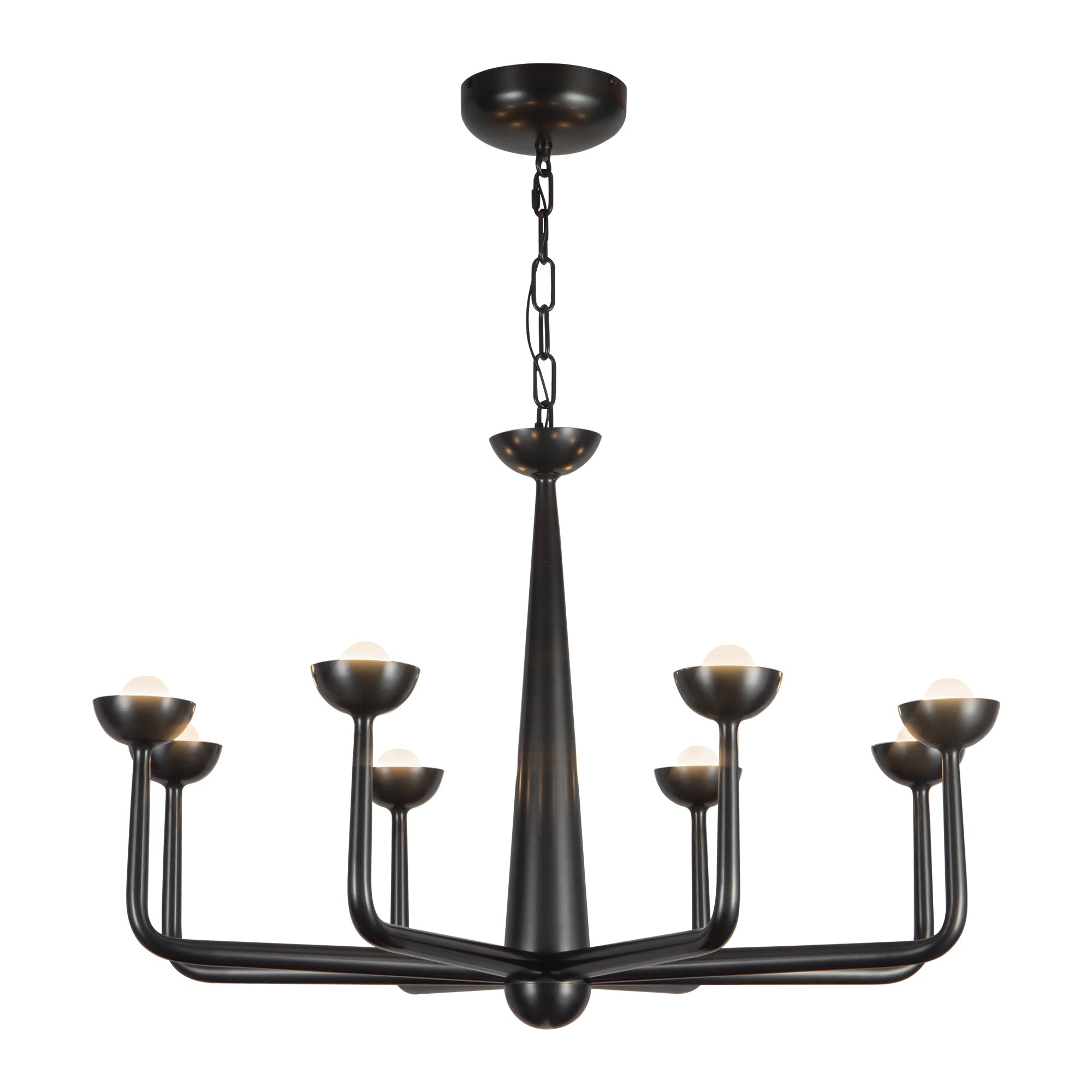 Spade 30-in Steel Chandelier