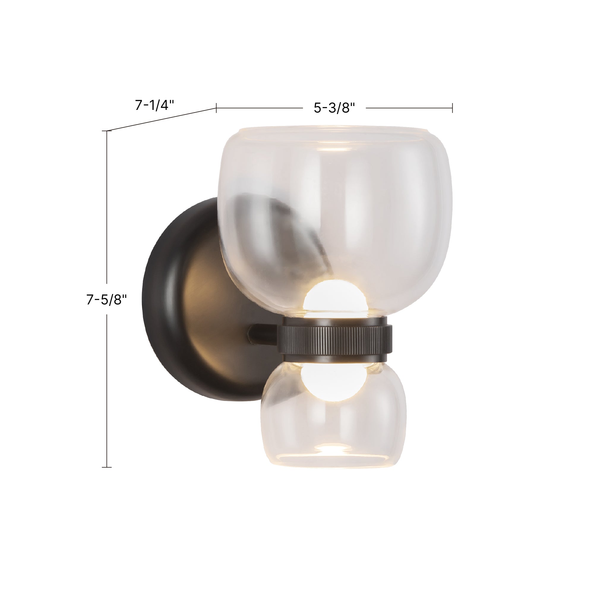 Sutton 8-in Steel Vanity Light